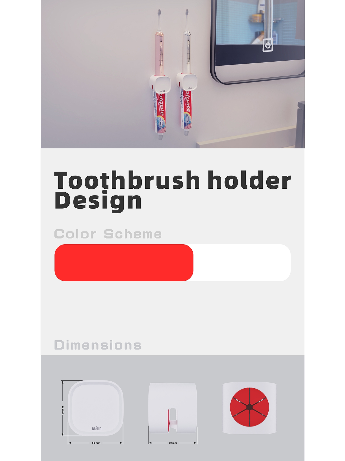 Toothbrush holder，Home design，Simple design，