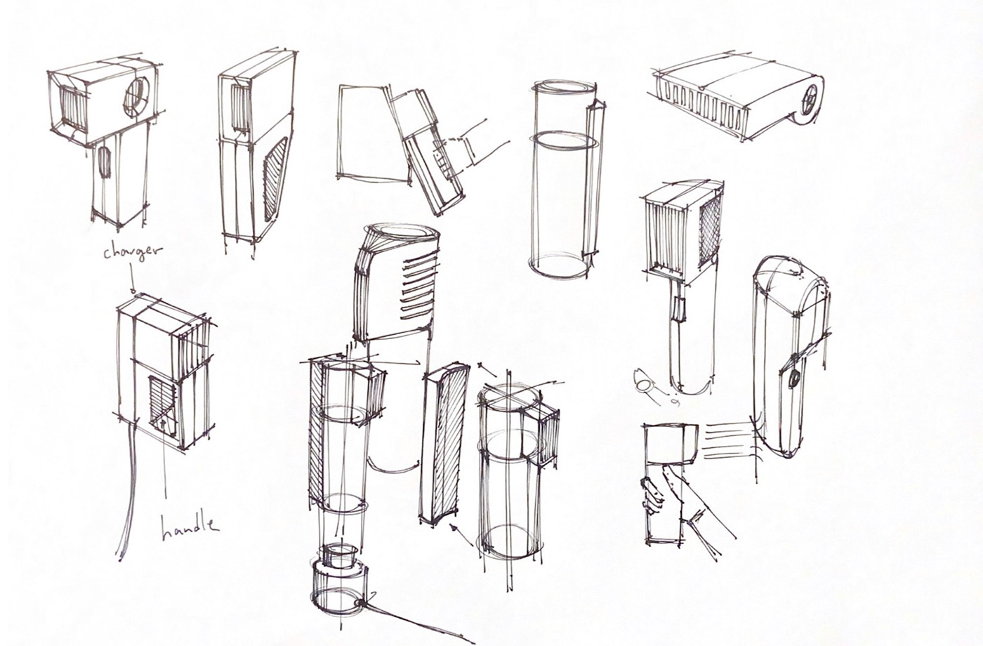 product design，industrial design，Simplicity，hair drier，wireless，