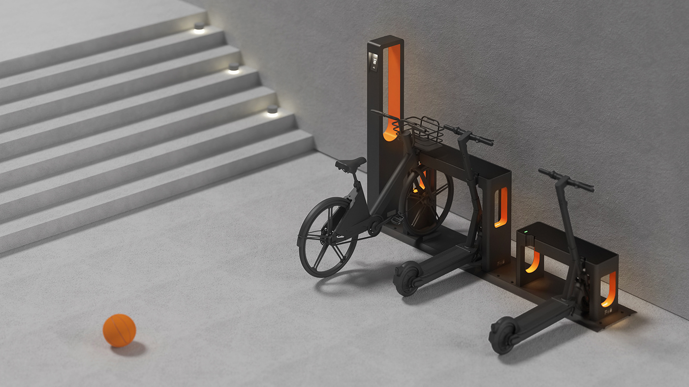 Charging station，Electric bicycle，product design，Charging pile，Electric skateboard，