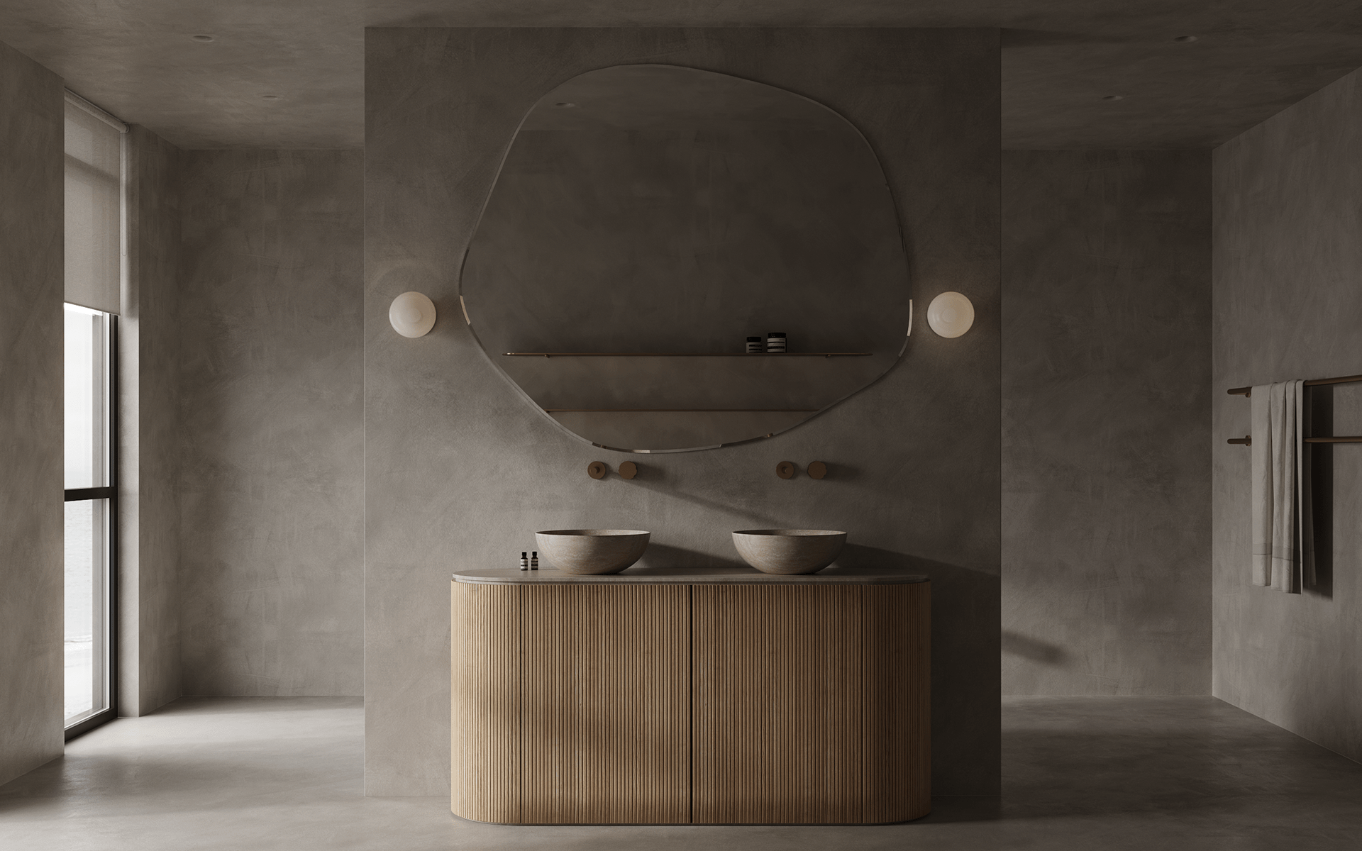 Interior design，bathroom，modern，