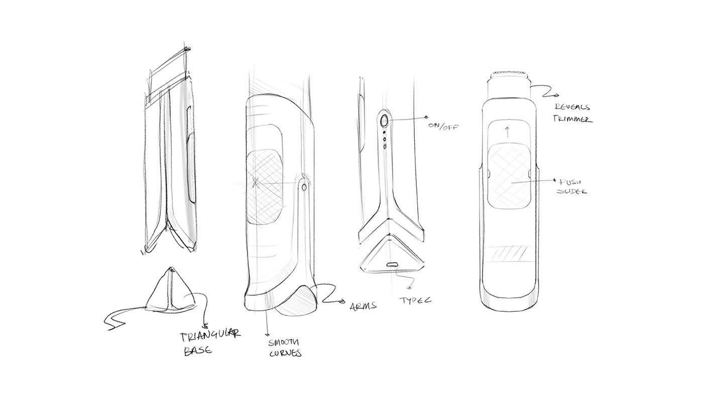 razor，Trimmer，product design，