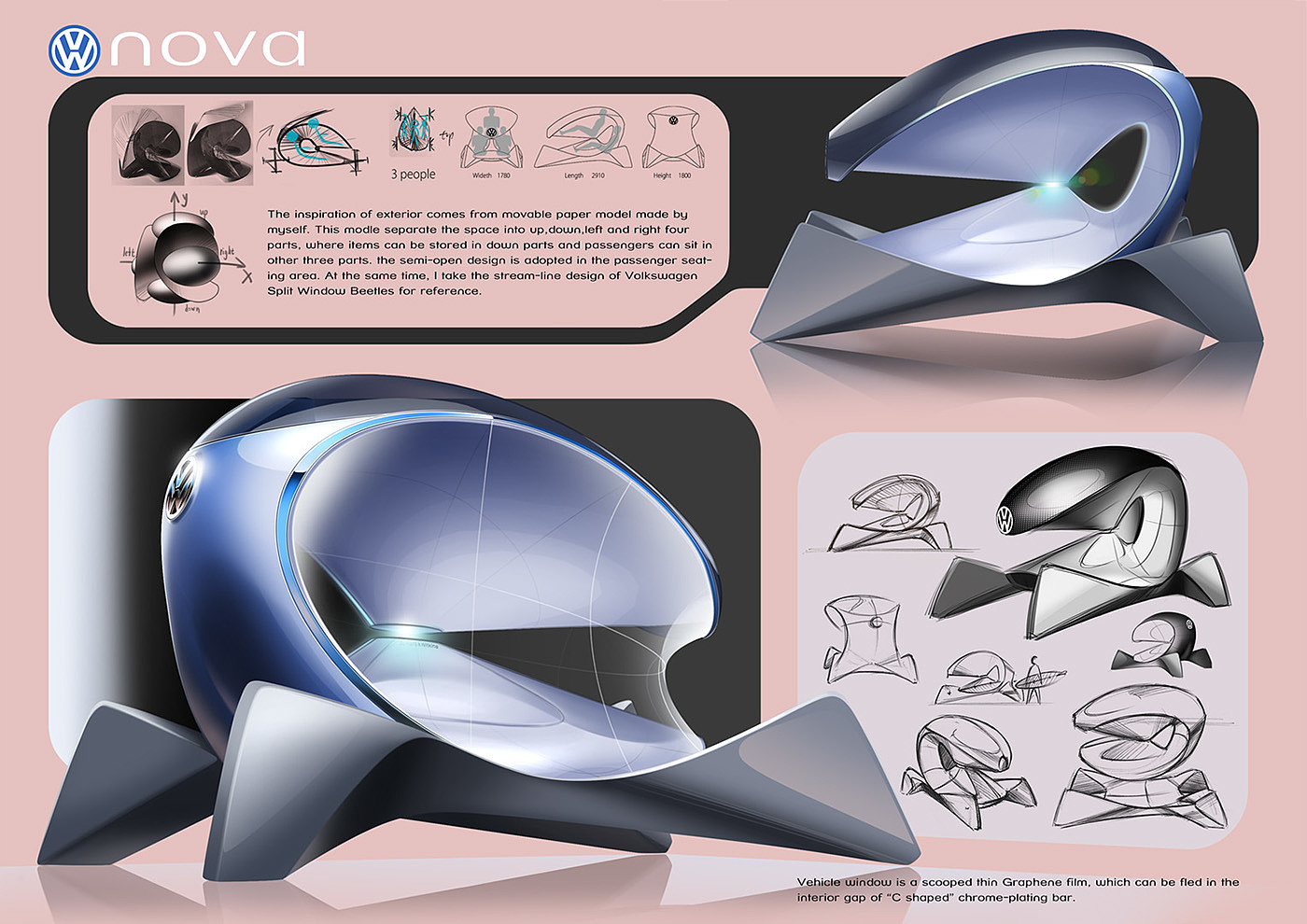 Sola Project，Ni Ti Cu shape memory alloy，Shape memory polymer，Volkswagen Nova，Volkswagen nova，Seaside leisure，