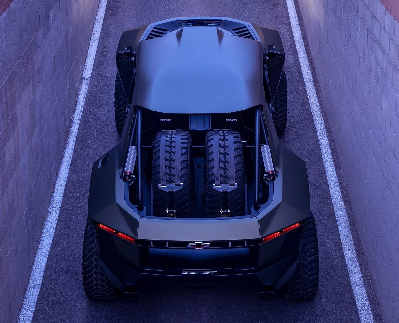 Beast概念车，雪佛兰，高性能越野卡车，简约设计，
