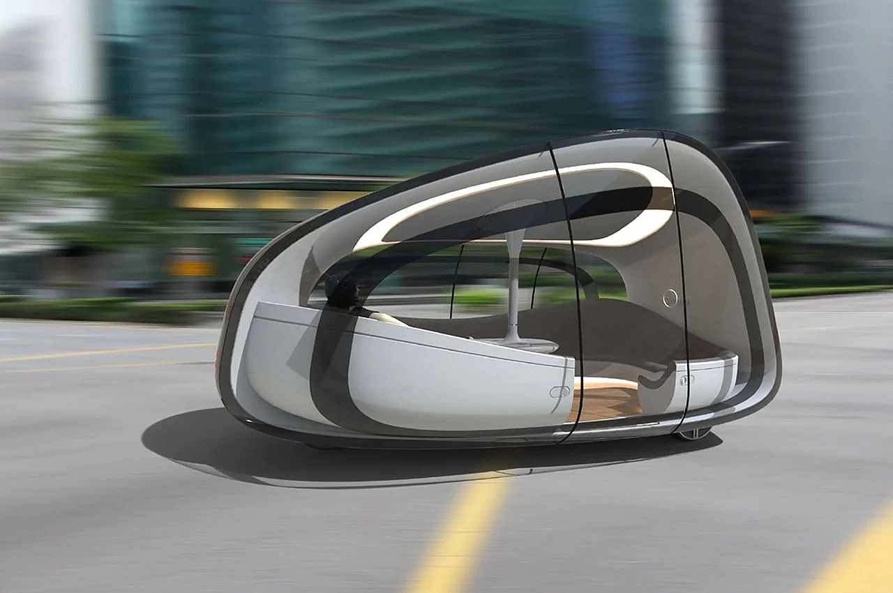 Driverless，automobile，industrial design，Three wheel experience cabin，