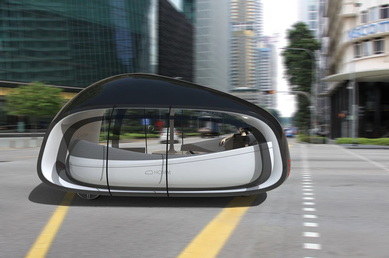 Driverless，automobile，industrial design，Three wheel experience cabin，