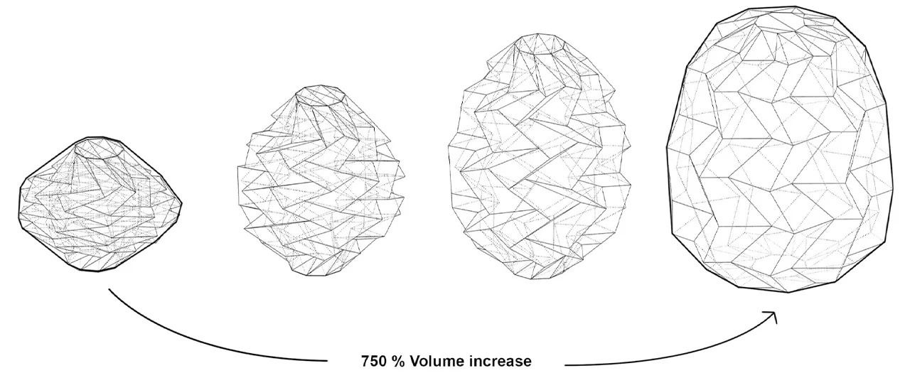 SAGA Space Architect，Modular origami tent，Modular shelter，Lunar habitat，Future human，Lunark habitat，Foldable design，