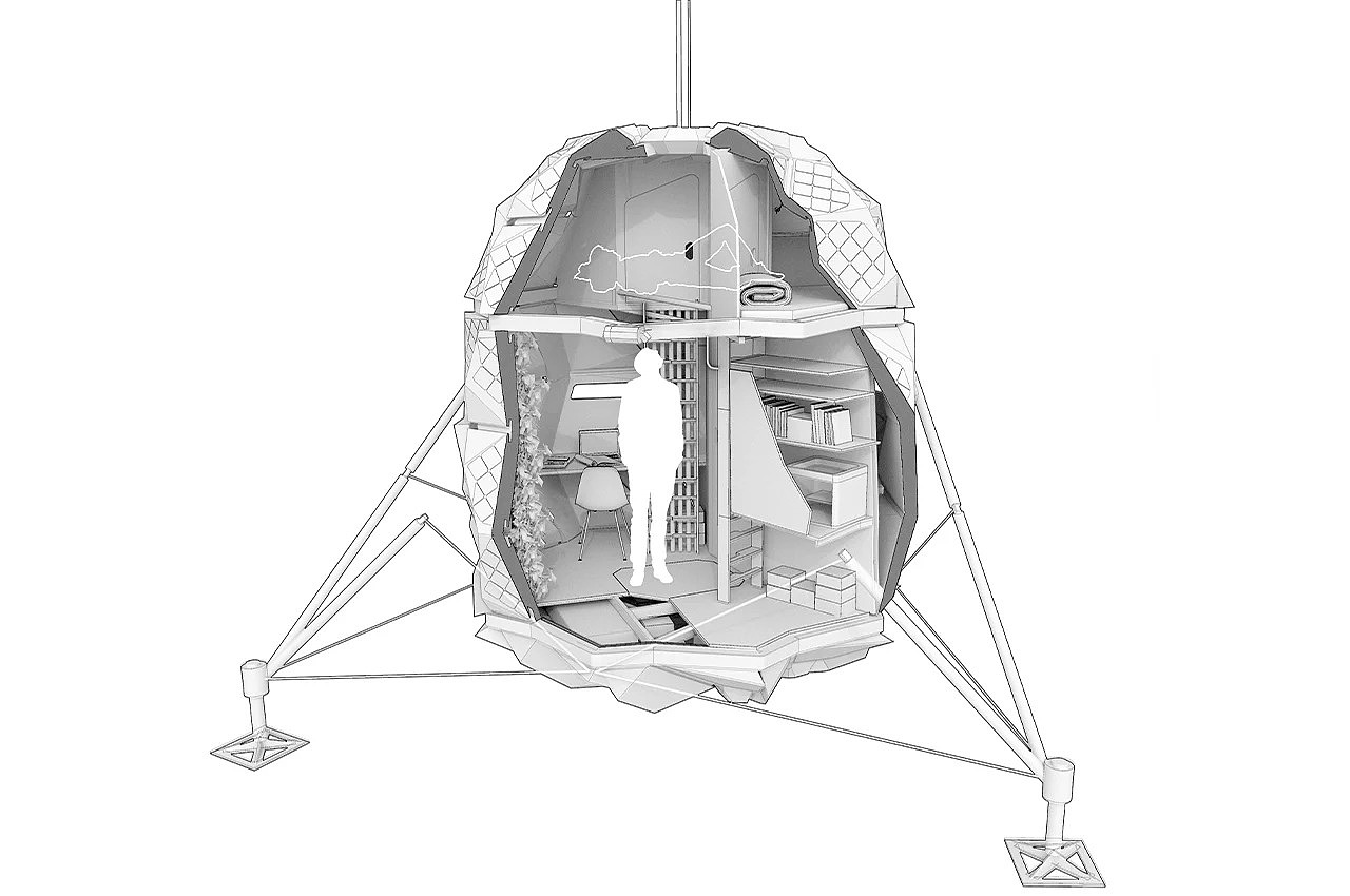 SAGA Space Architect，Modular origami tent，Modular shelter，Lunar habitat，Future human，Lunark habitat，Foldable design，