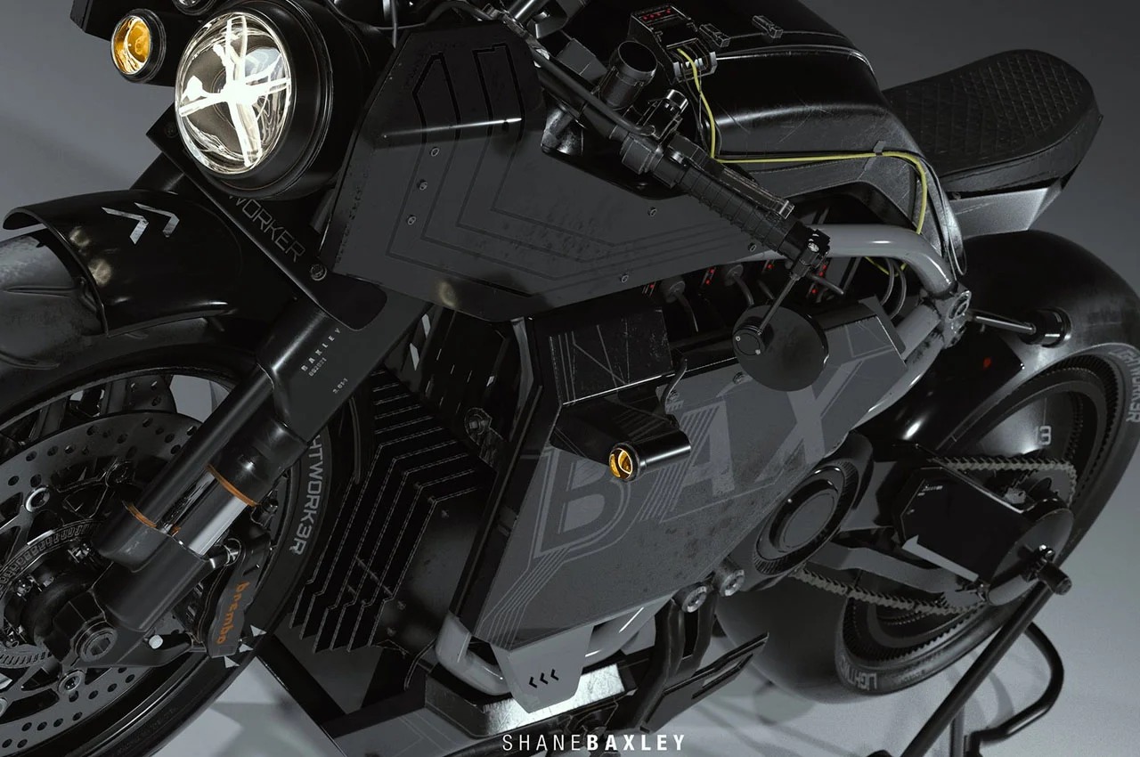 BAX MOTO MK3，Smooth design，Muscular sensation，Automobile design，Shane Baxley，Batman，