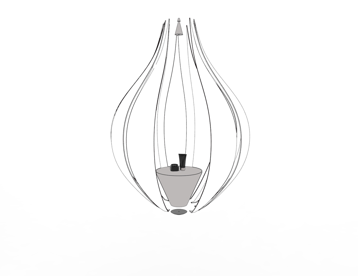 L'Oreal TFWA 2015，L'Oreal，luxury goods，Skin care，Chrysalis 360 ° product display，Display stand，Exhibit stand，counter，