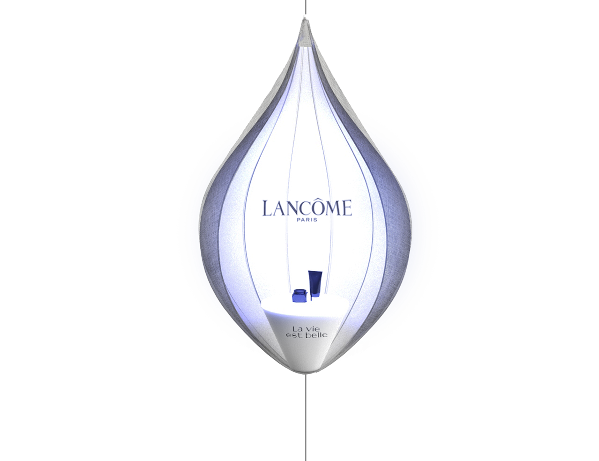 L'Oreal TFWA 2015，L'Oreal，luxury goods，Skin care，Chrysalis 360 ° product display，Display stand，Exhibit stand，counter，