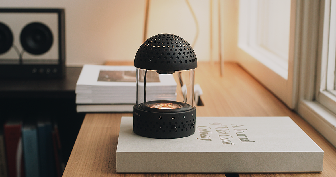 Swedish audio brand，Transparent，Portable loudspeaker，Optical loudspeaker，Bluetooth Wireless ，Modular design，Light Speaker，