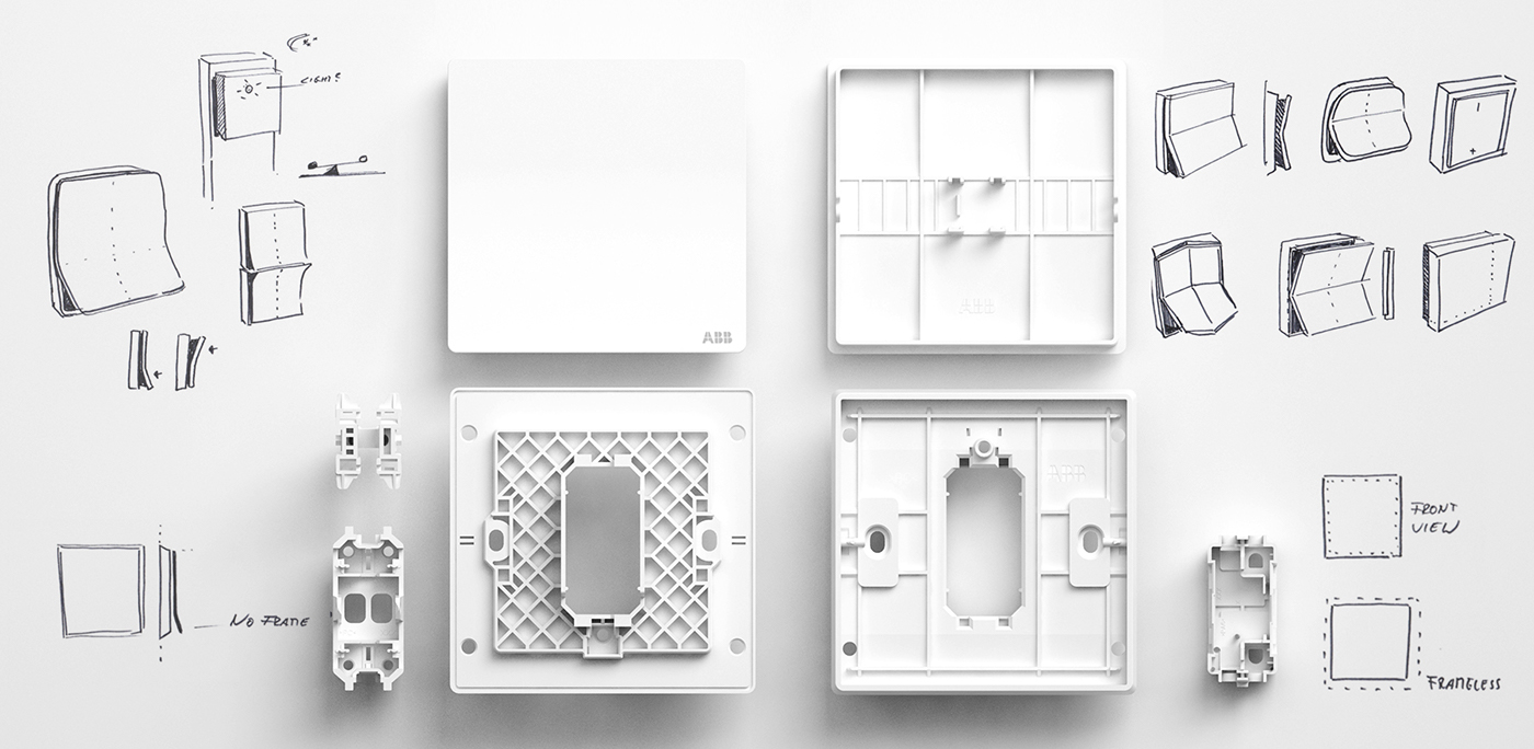 Simplicity，ABB，switch，Socket，Row and insert，