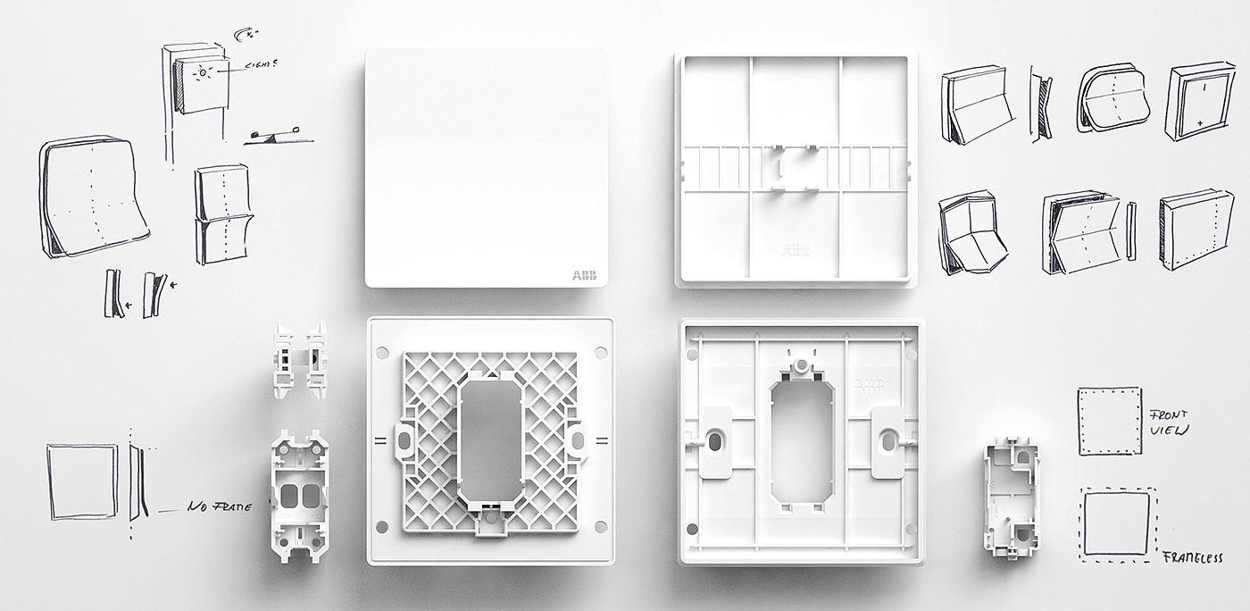 Simplicity，ABB，switch，Socket，Row and insert，