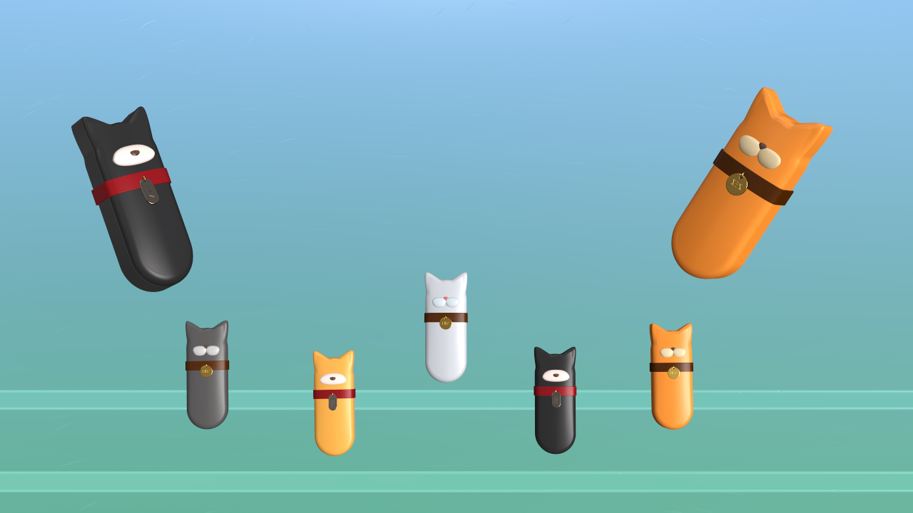 pencil-box，cat，dog，rabbit，student，Cultural creation，bionics，