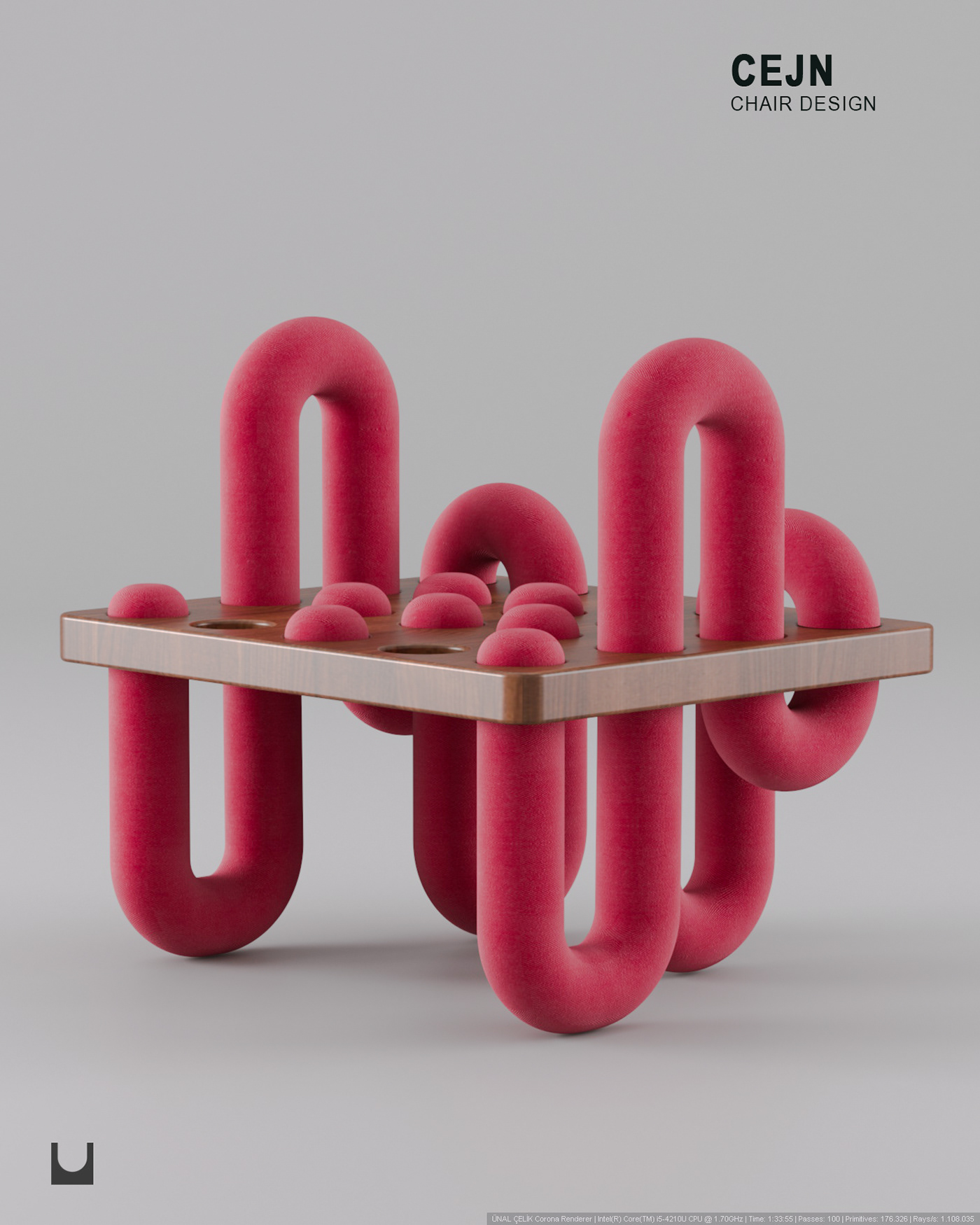 cejn椅子设计独特的线条隔板穿插设计