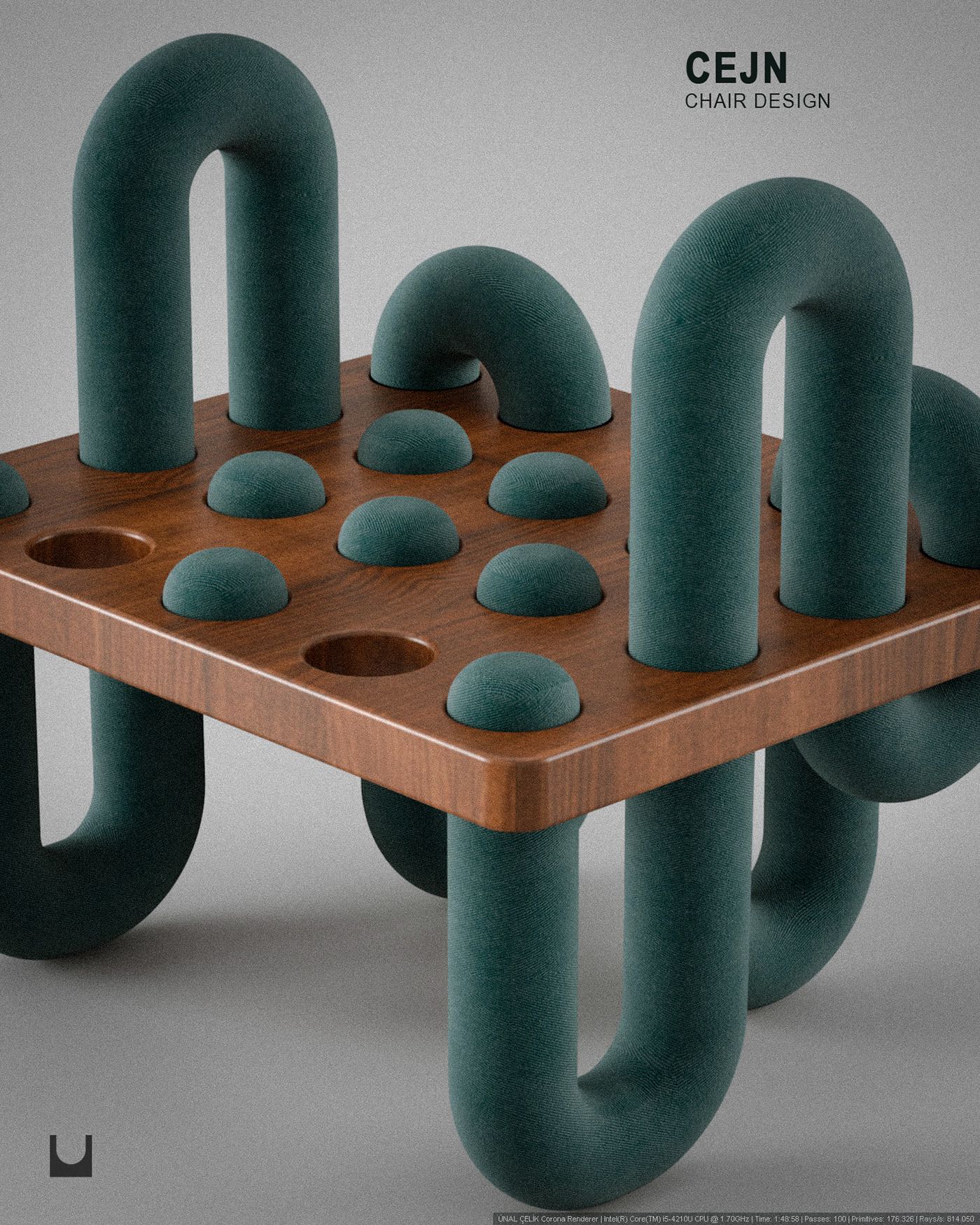 cejn椅子设计独特的线条隔板穿插设计