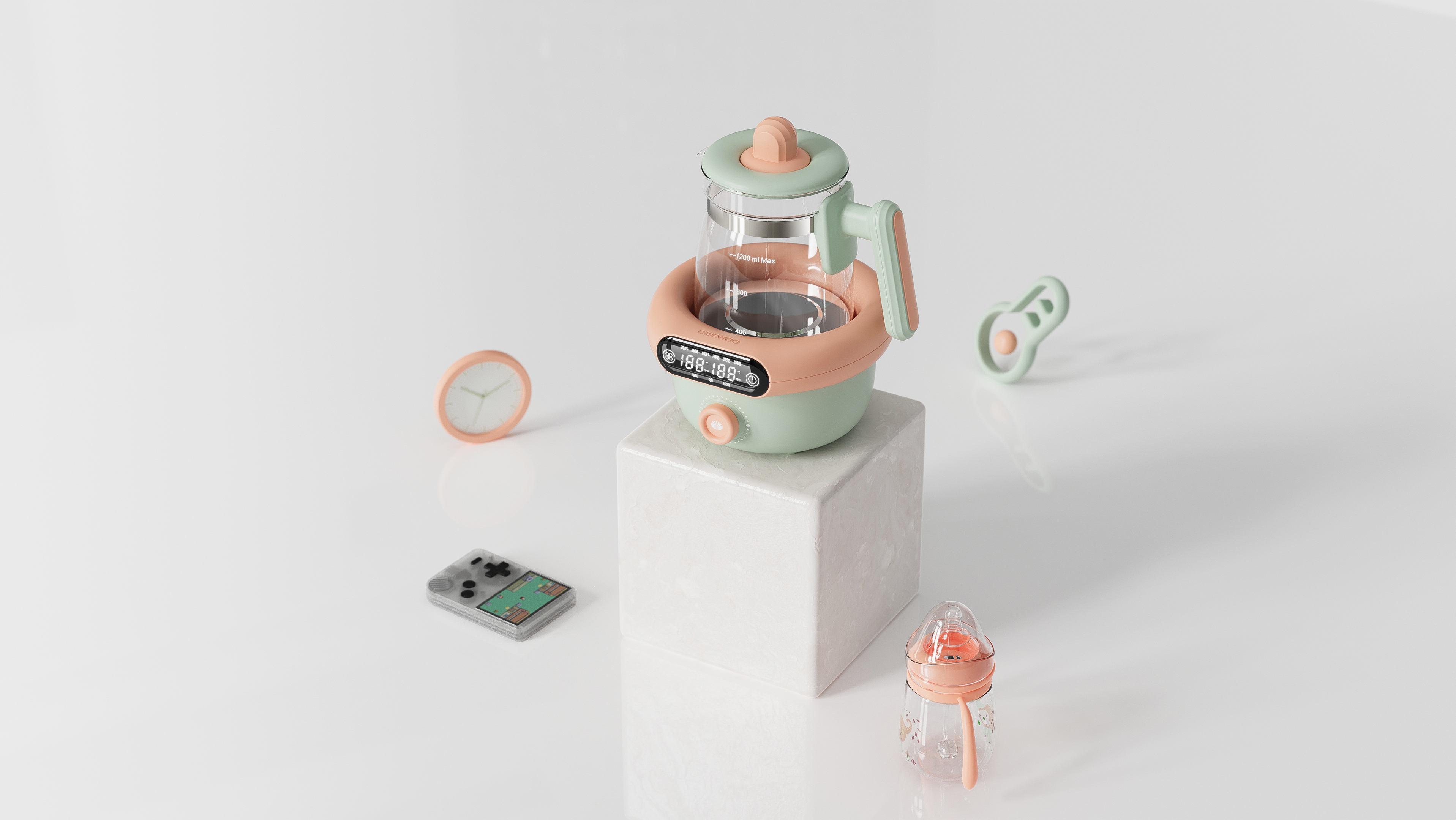 Milk mixer，doughnut，record，industrial design，