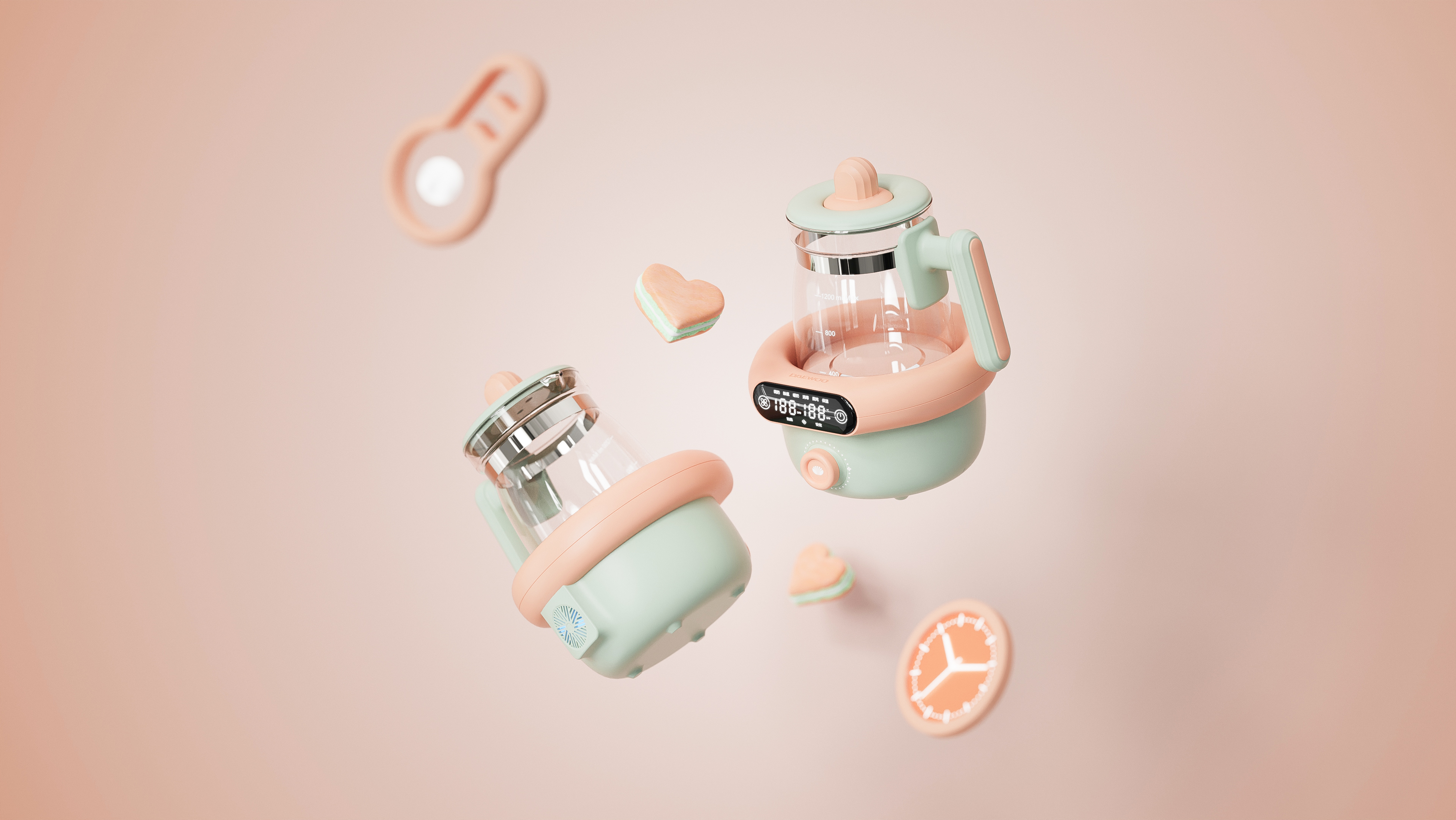 Milk mixer，doughnut，record，industrial design，