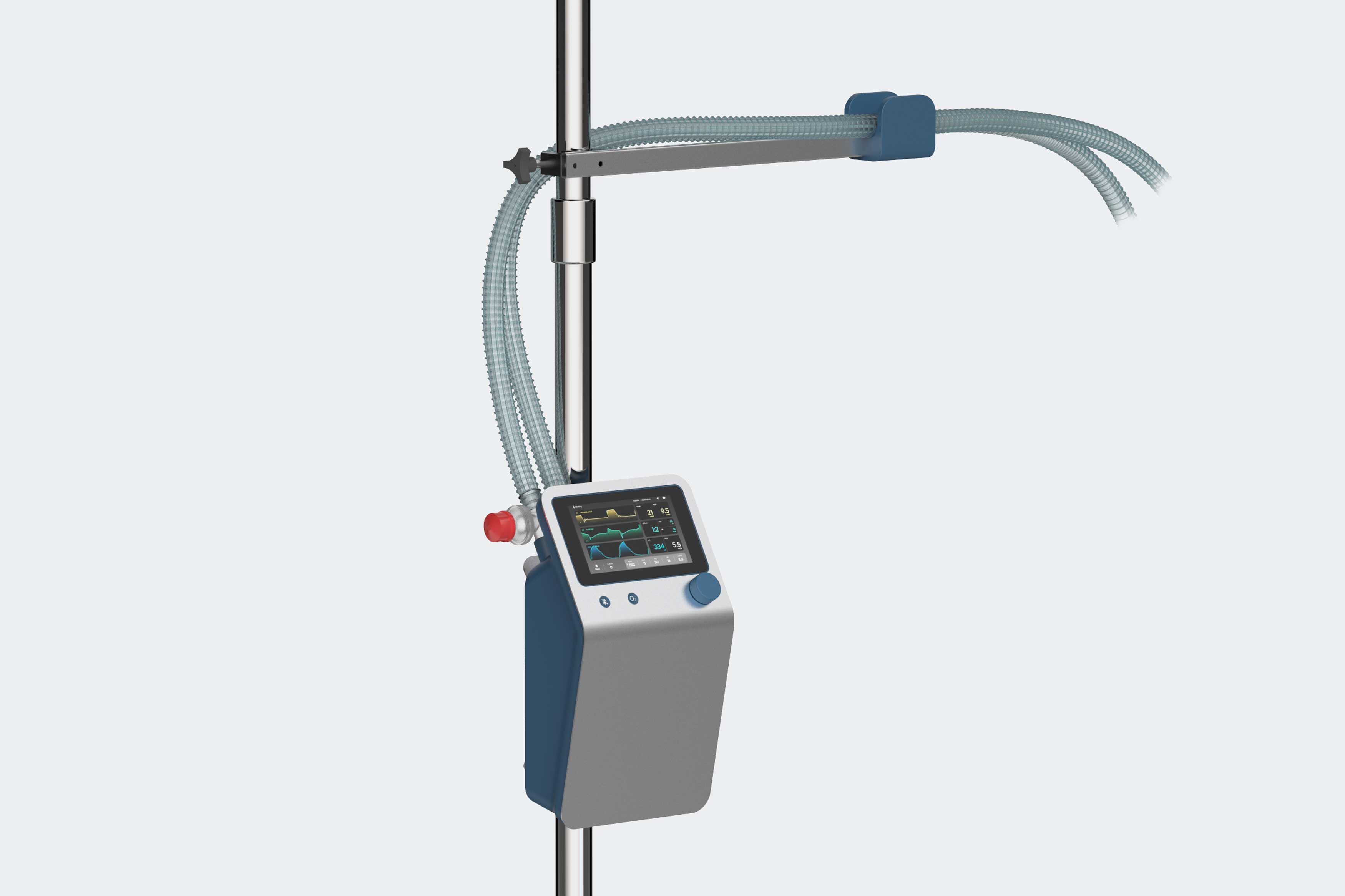 respirator，Pneumatic drive，modularization，2021 red dot design concept award，