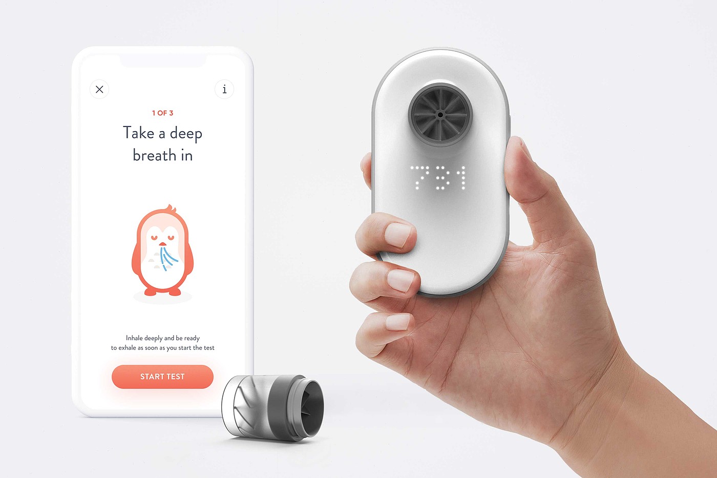 Spirometer，intelligence，convenient，2021 red dot design concept award，