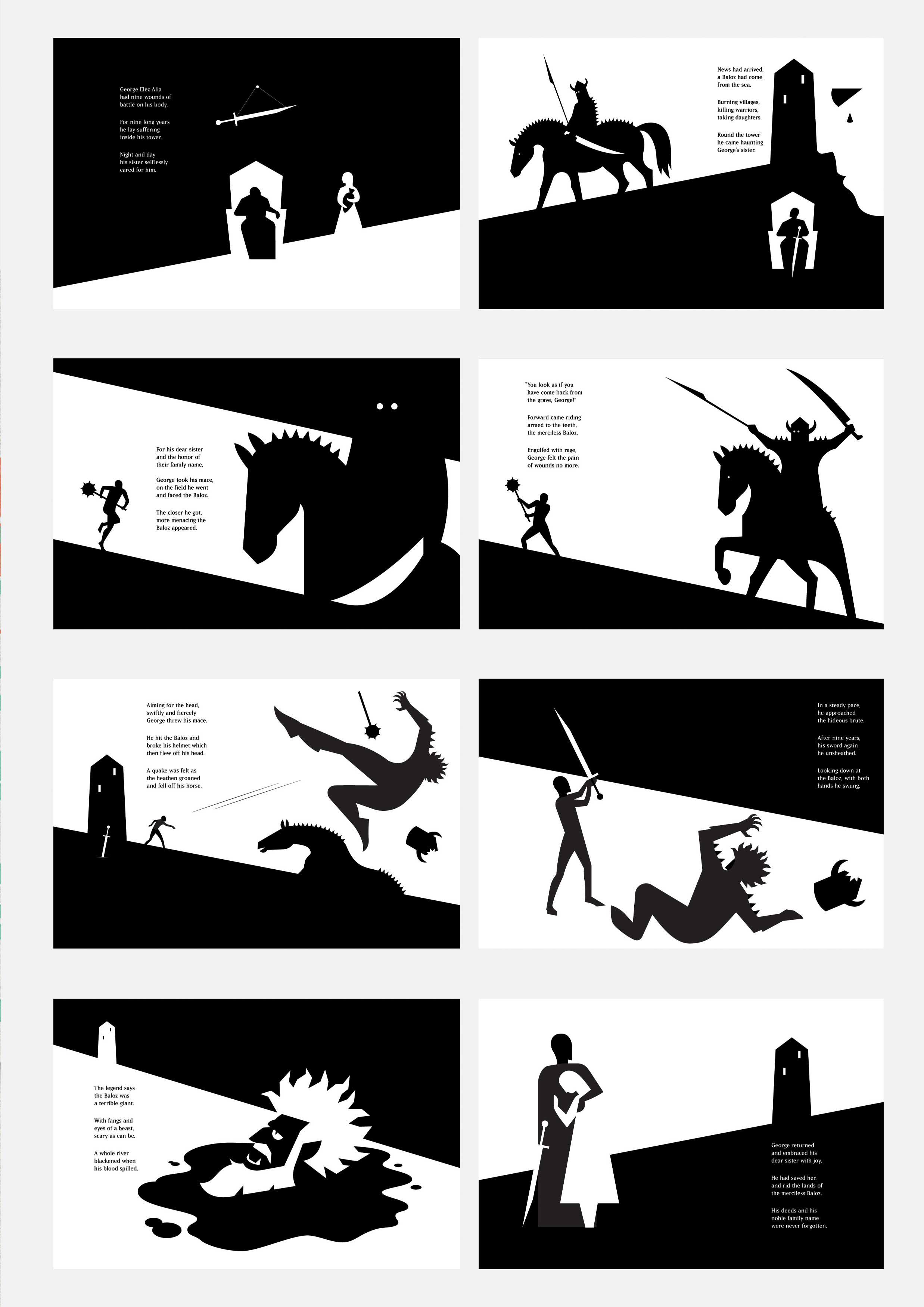 Illustration design，black and white，folk song，2021 red dot design concept award，