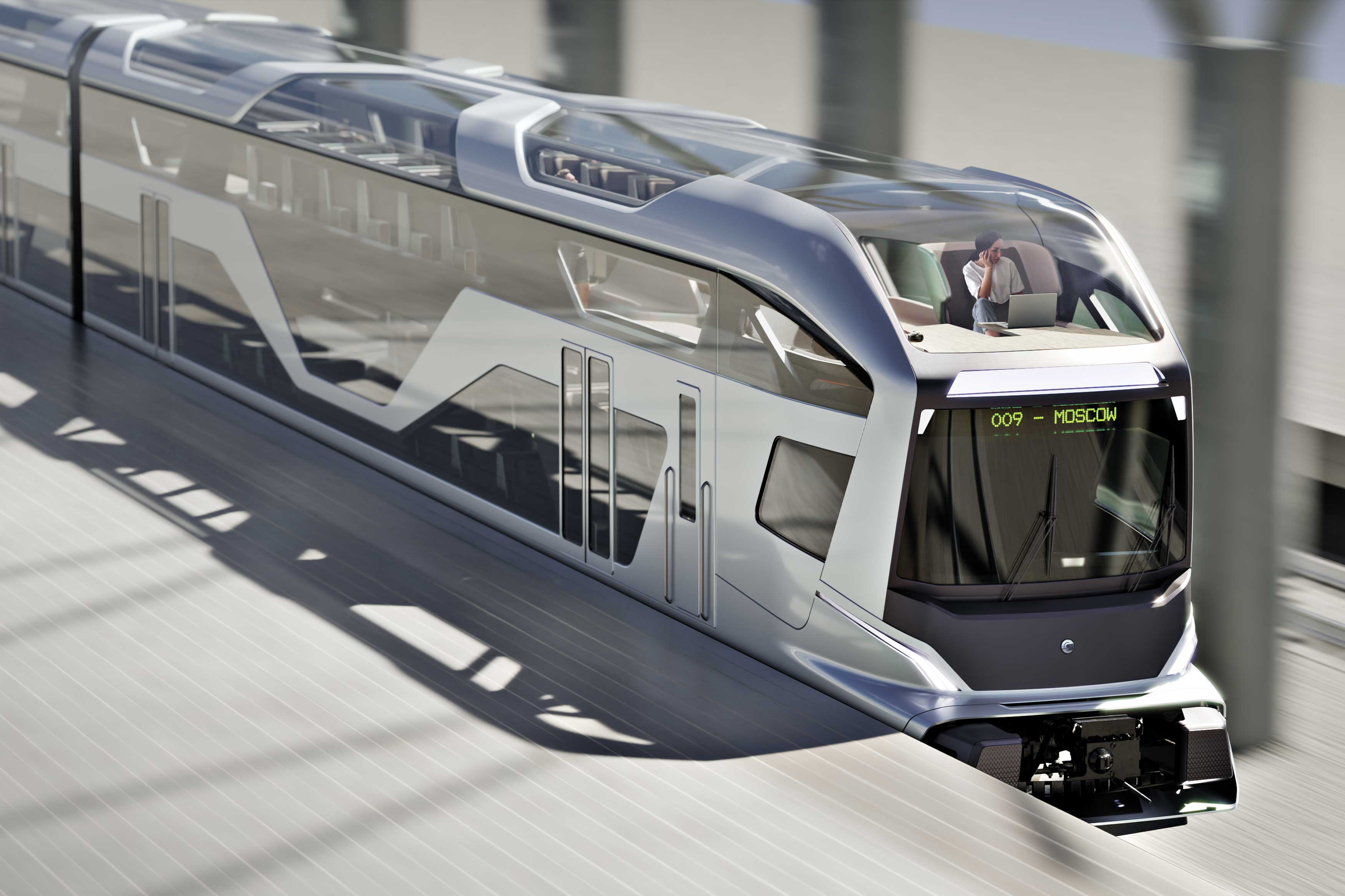 train，double-deck，panorama，future，2021 red dot design concept award，