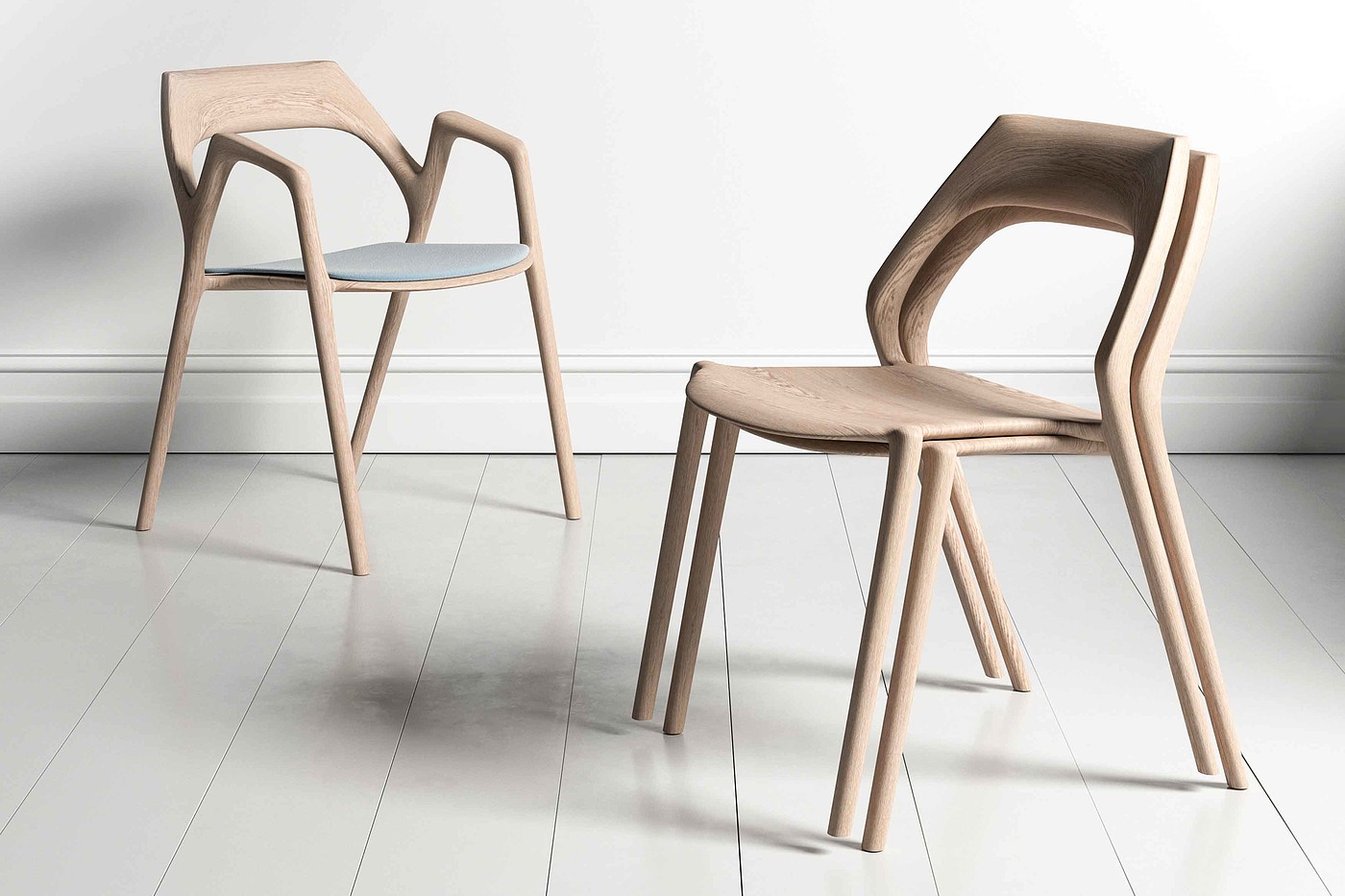 chair，wooden ，Slingshot shape，2021 red dot design concept award，
