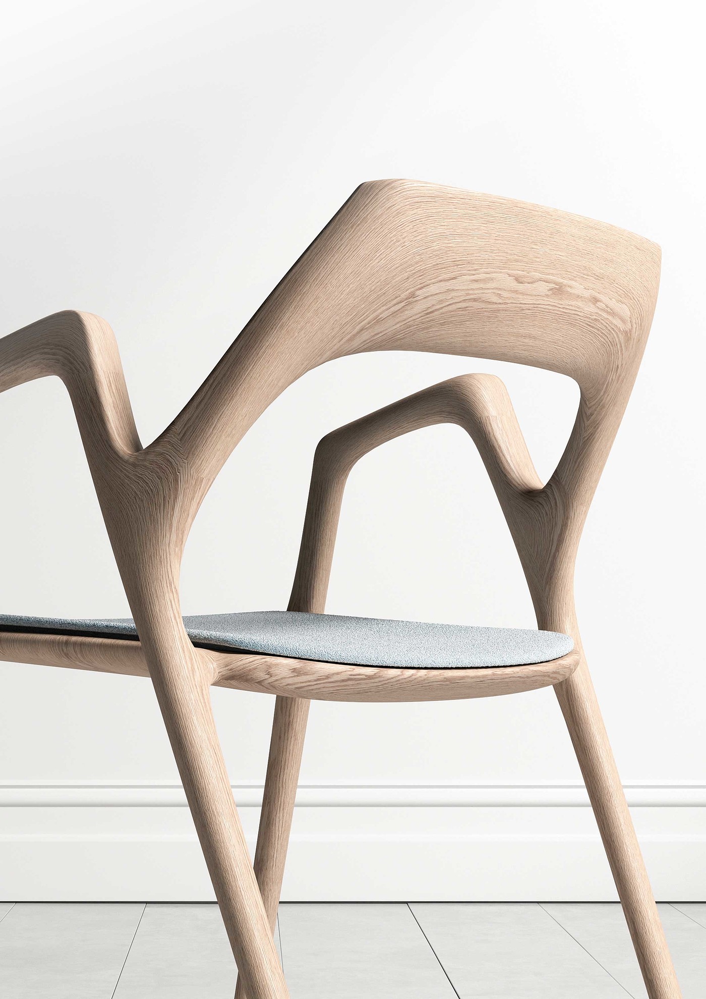 chair，wooden ，Slingshot shape，2021 red dot design concept award，