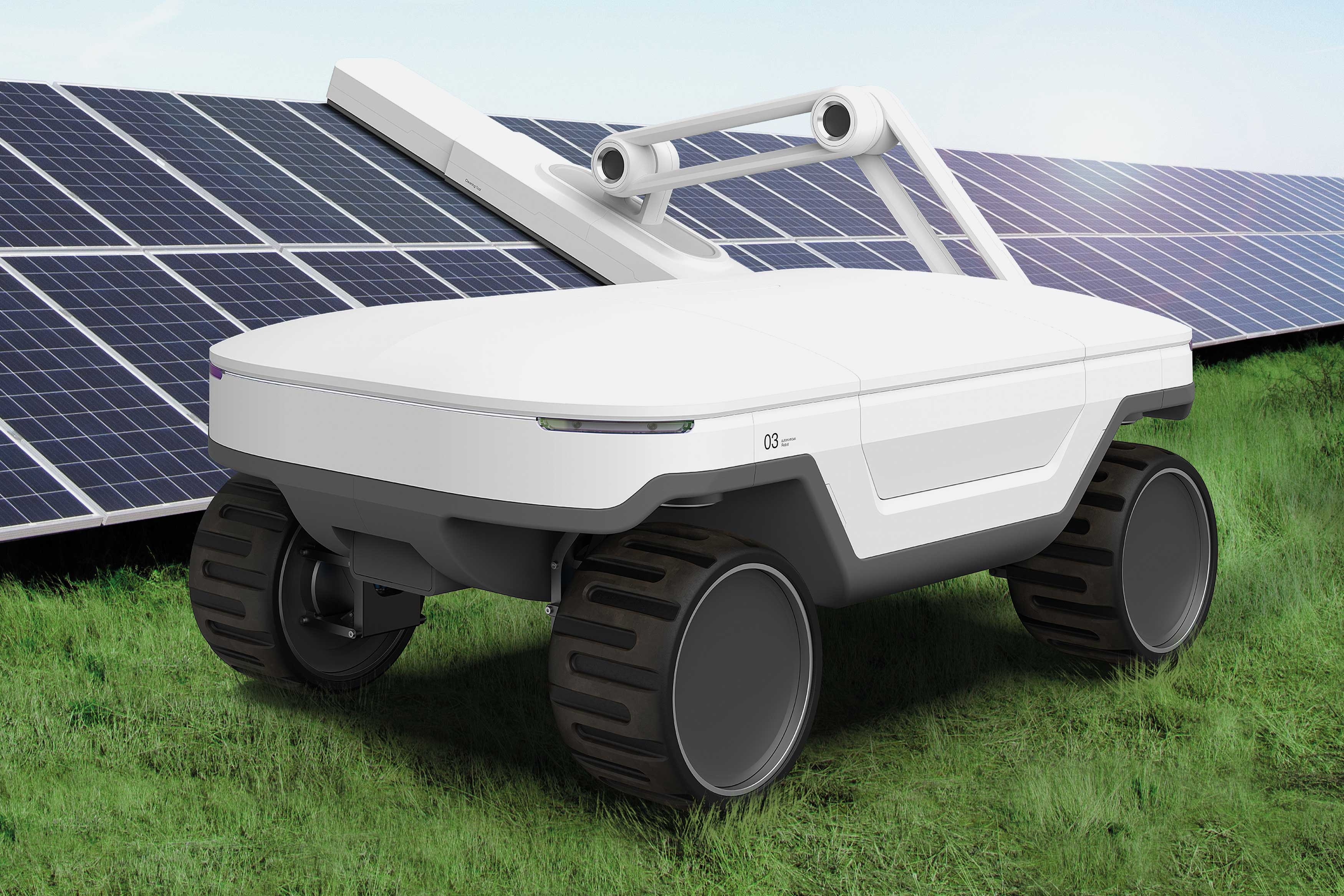 robot，Solar energy park，Independent maintenance，2021 red dot design concept award，
