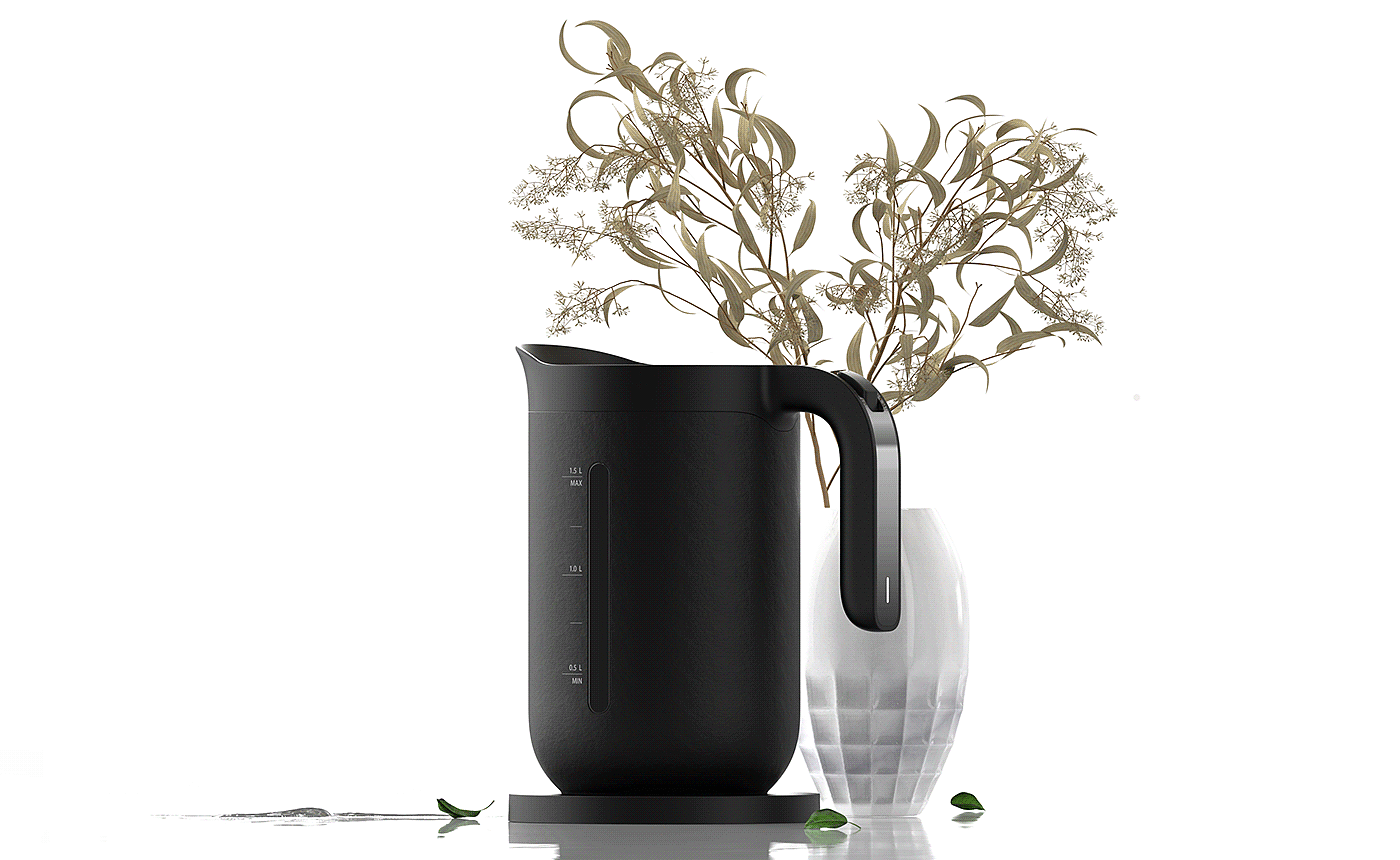 Electric kettle，ceramics，Simplicity，2021 red dot design concept award，