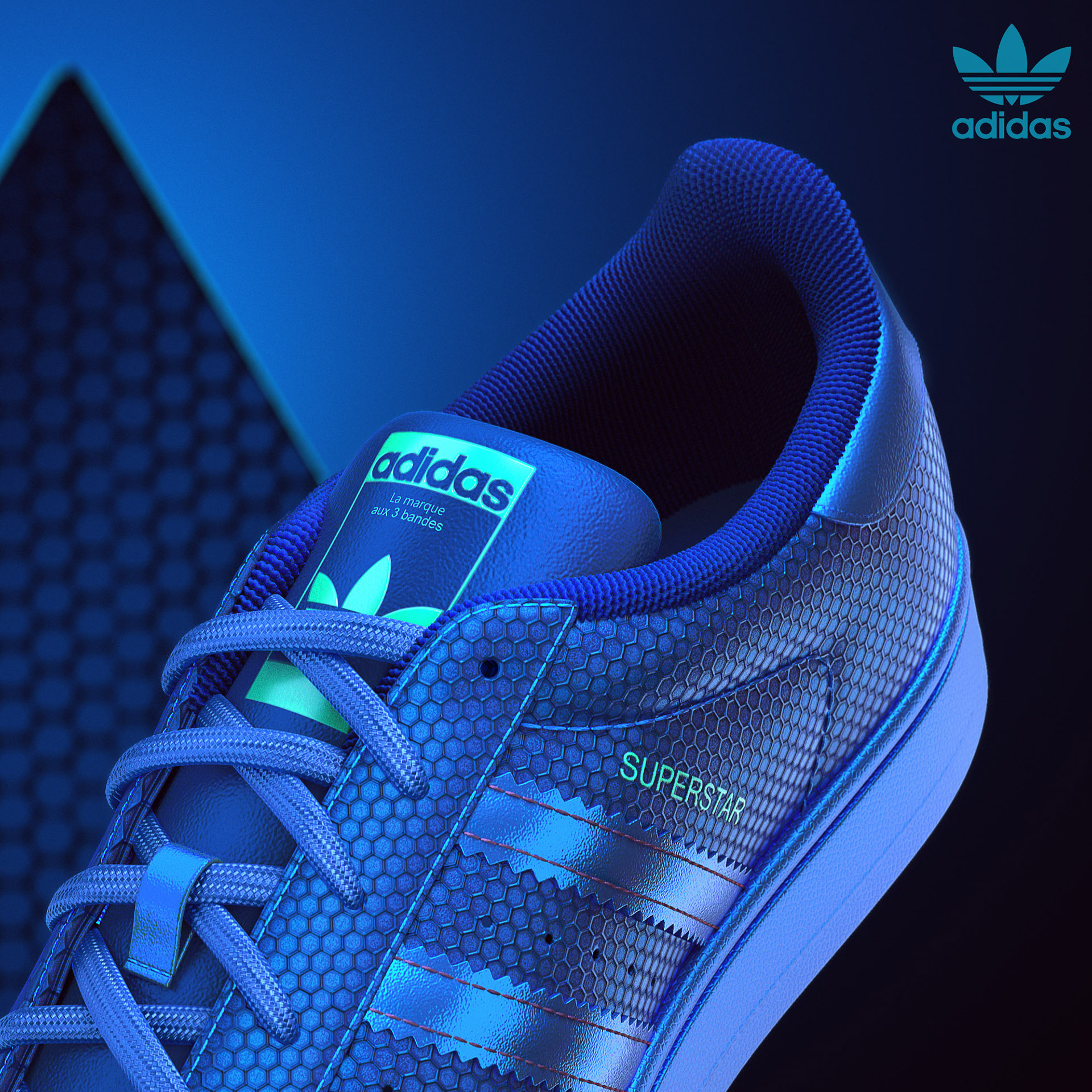Adidas Superst，3D modeling and rendering，shoes，sneakers，cgi，Adidas，