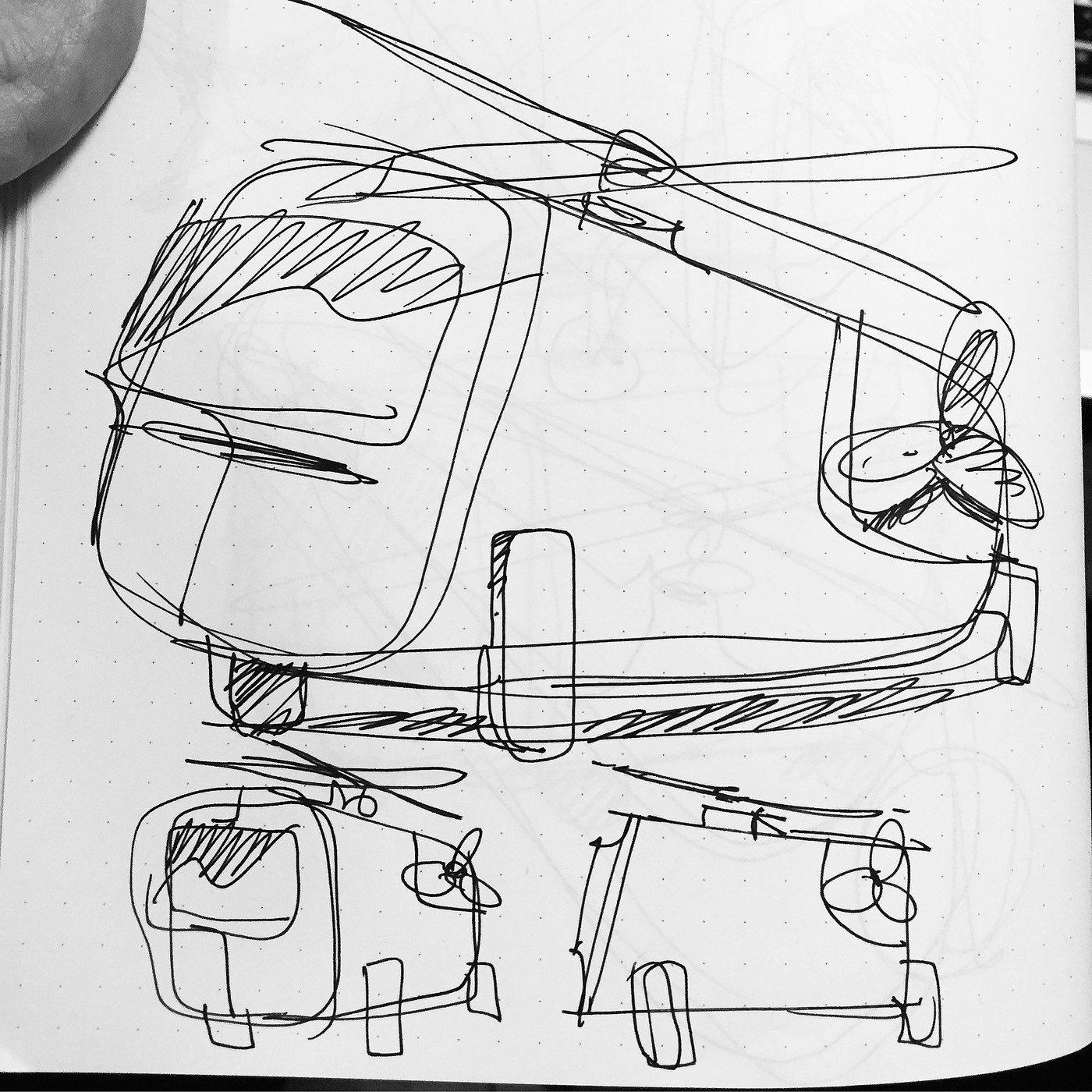 Toys，helicopter，Hand drawn，3D modeling，