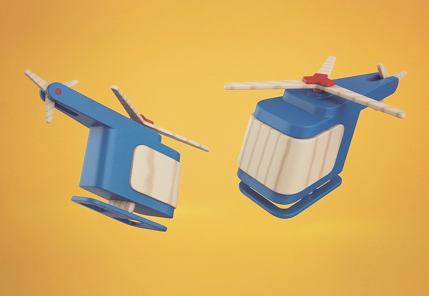 Toys，helicopter，Hand drawn，3D modeling，