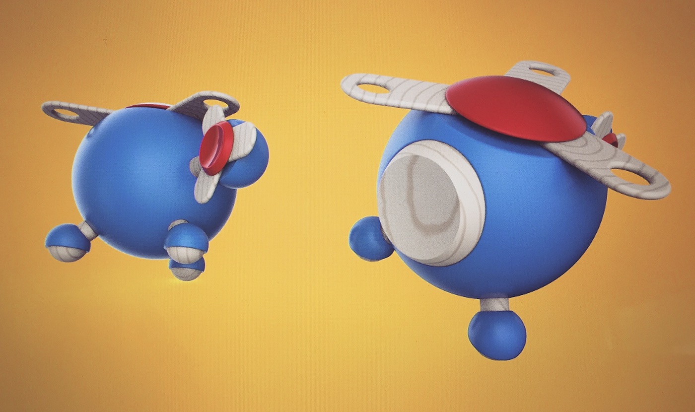 Toys，helicopter，Hand drawn，3D modeling，