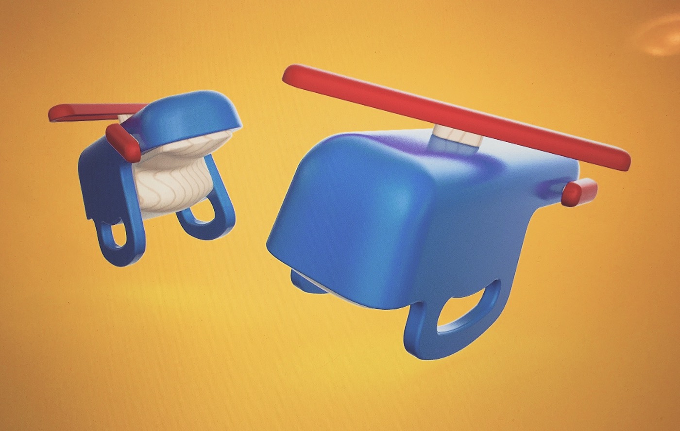 Toys，helicopter，Hand drawn，3D modeling，