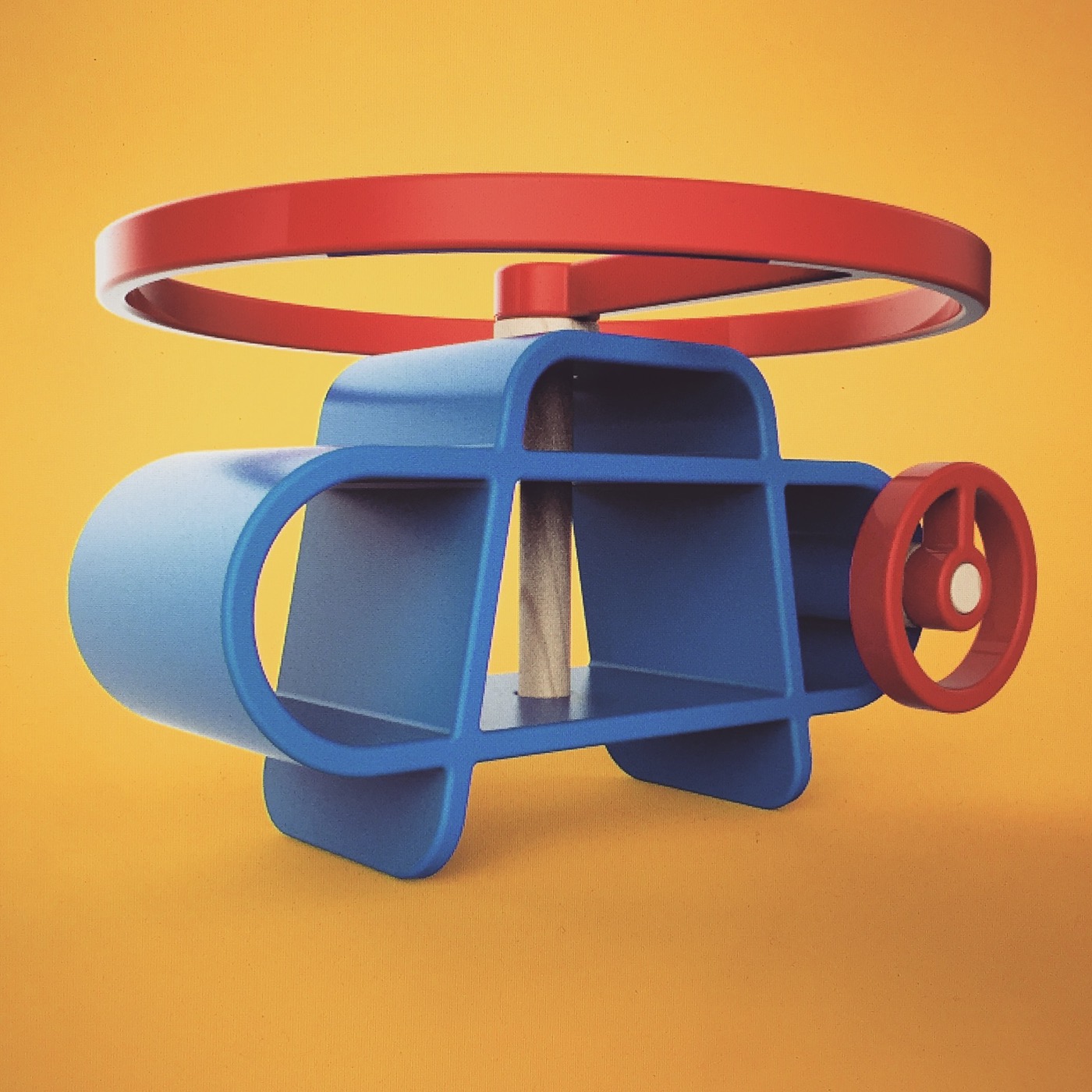 Toys，helicopter，Hand drawn，3D modeling，