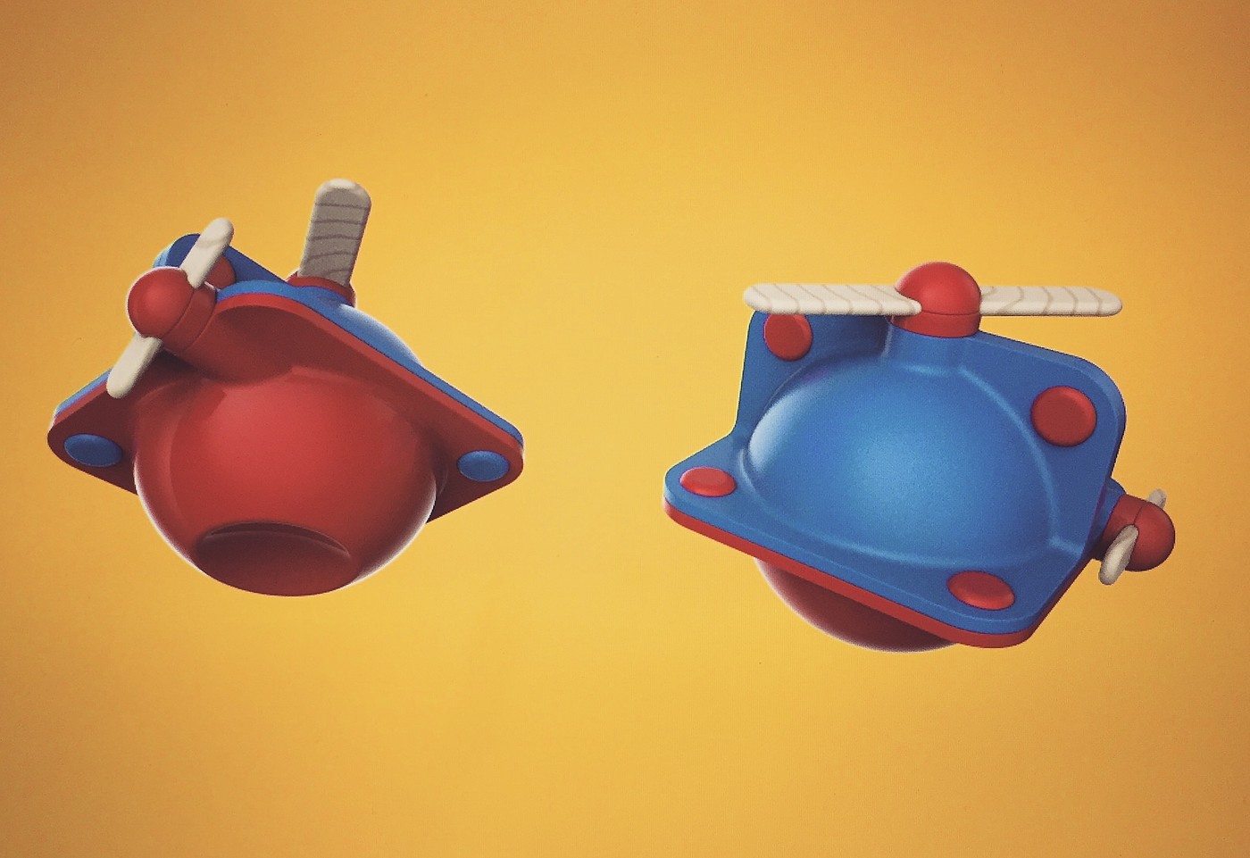 Toys，helicopter，Hand drawn，3D modeling，