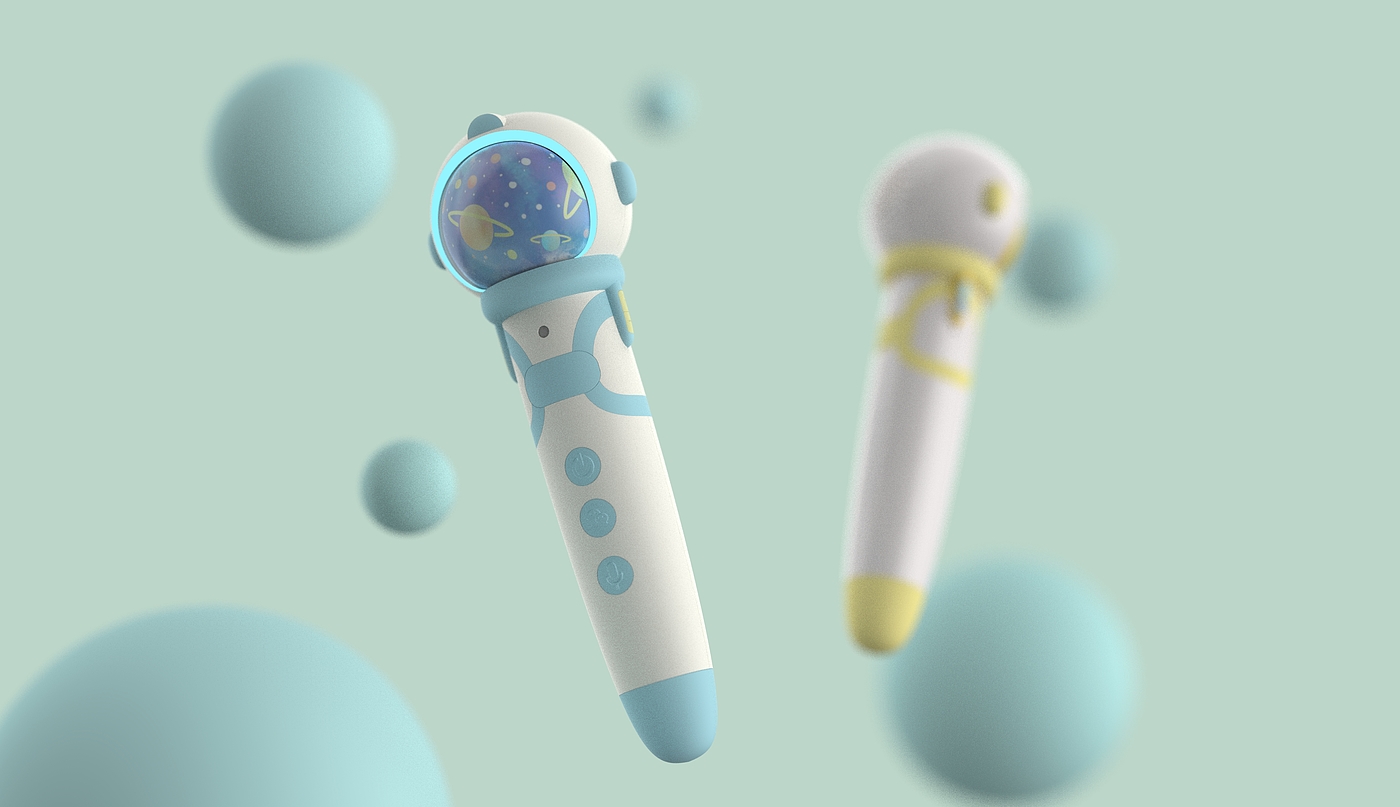 Astronauts point reading pen，
