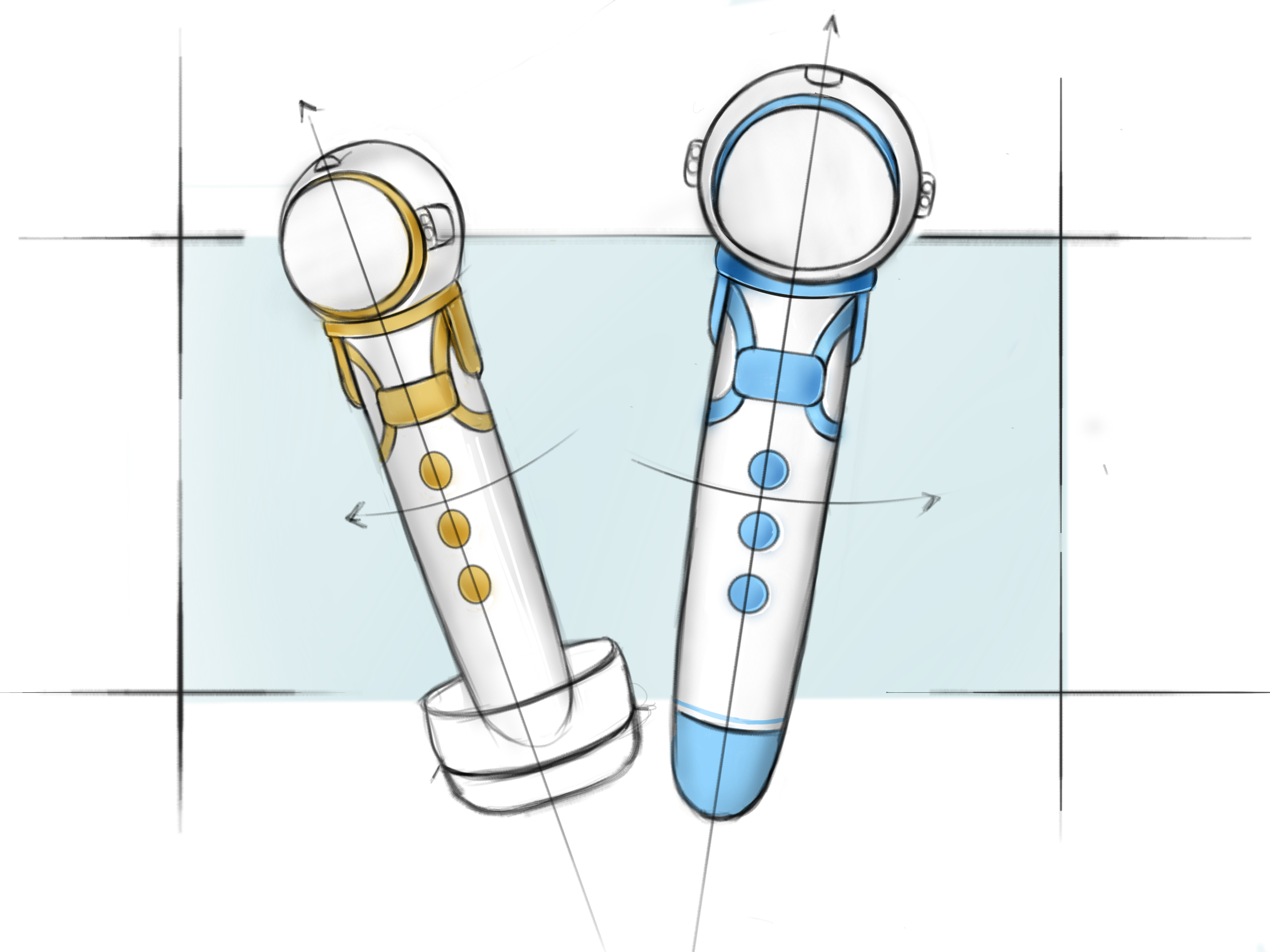 Astronauts point reading pen，