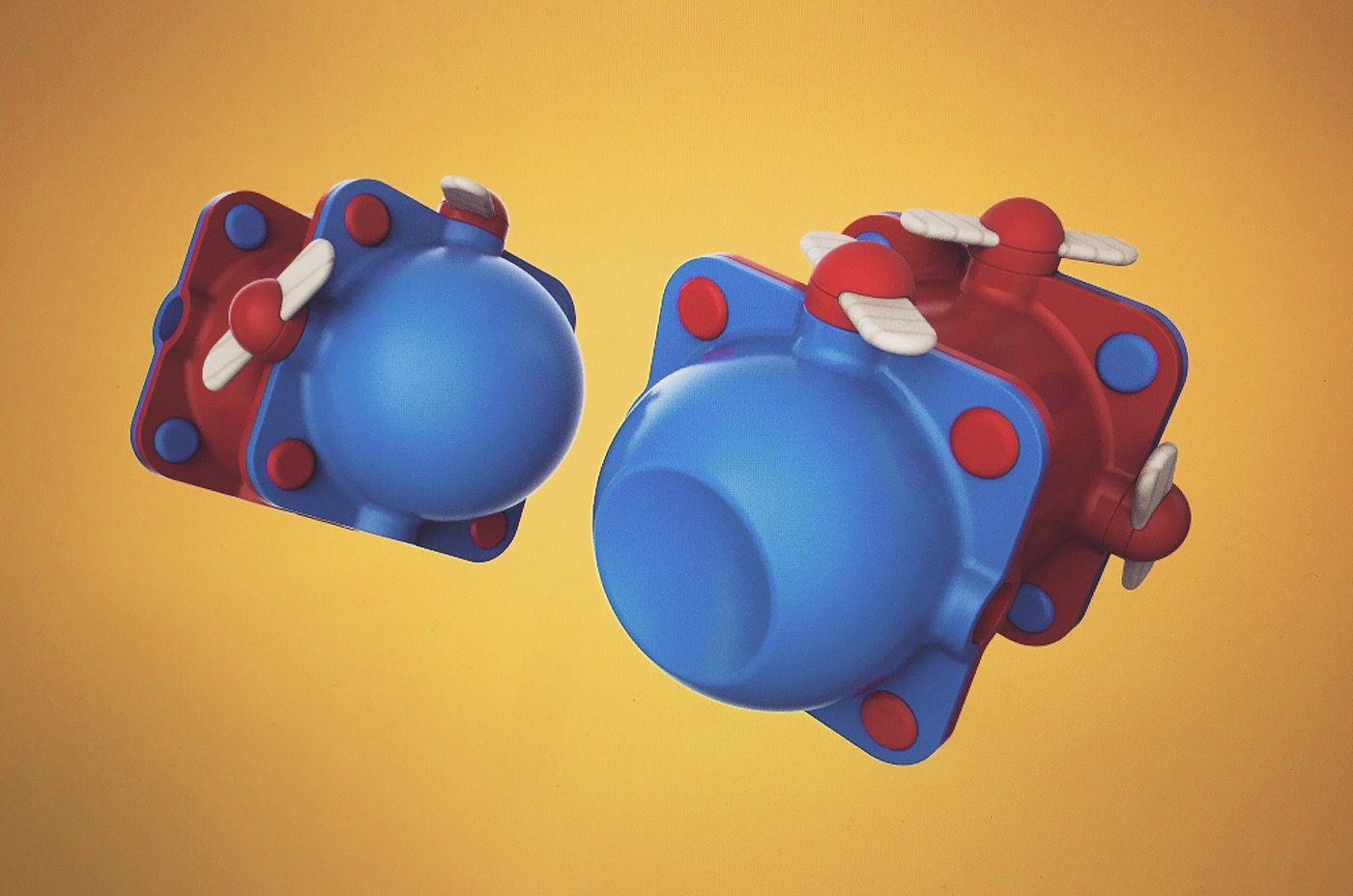 Toys，helicopter，Hand drawn，3D modeling，