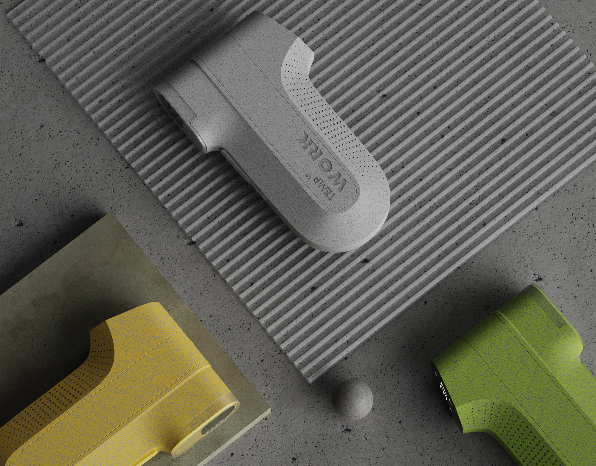 conceptual design，keyshot，rhinoceros，thermometer，Recycled materials，product design，industrial design，