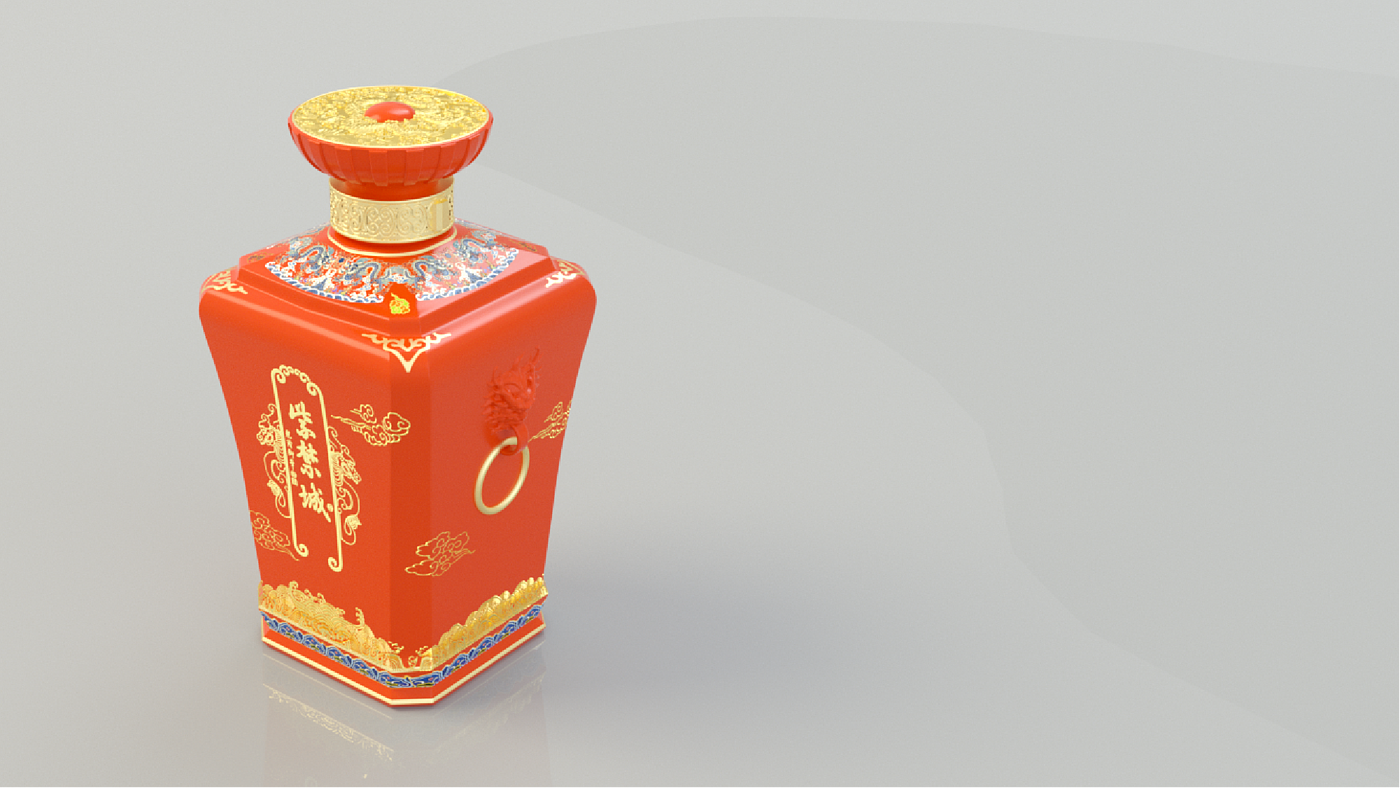 The wine bottle，packing，