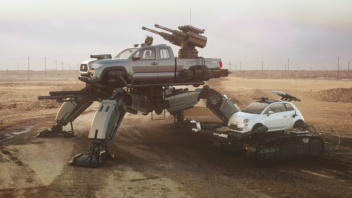 monsters，automobile，Mechanics，car garage，