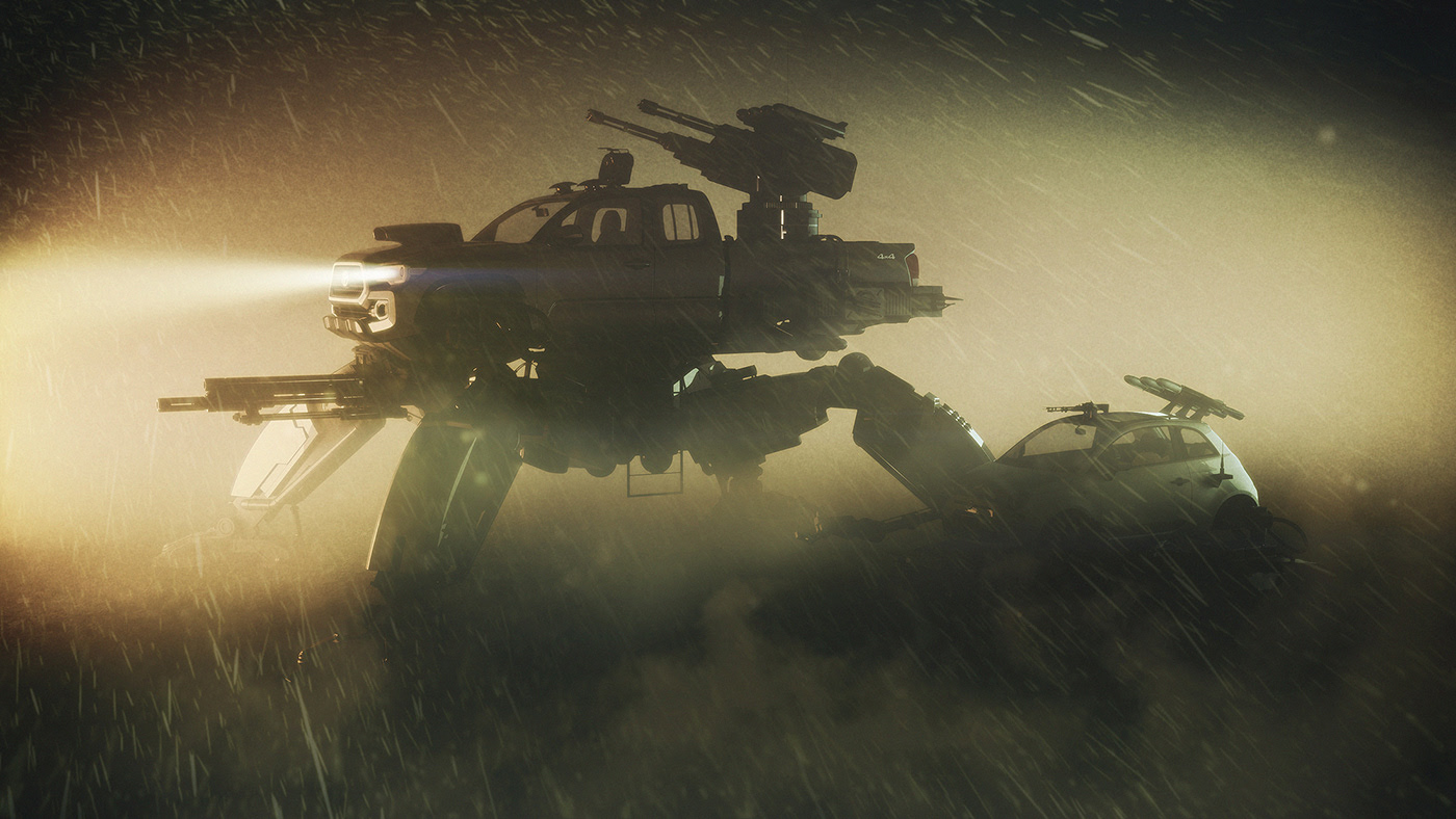 monsters，automobile，Mechanics，car garage，