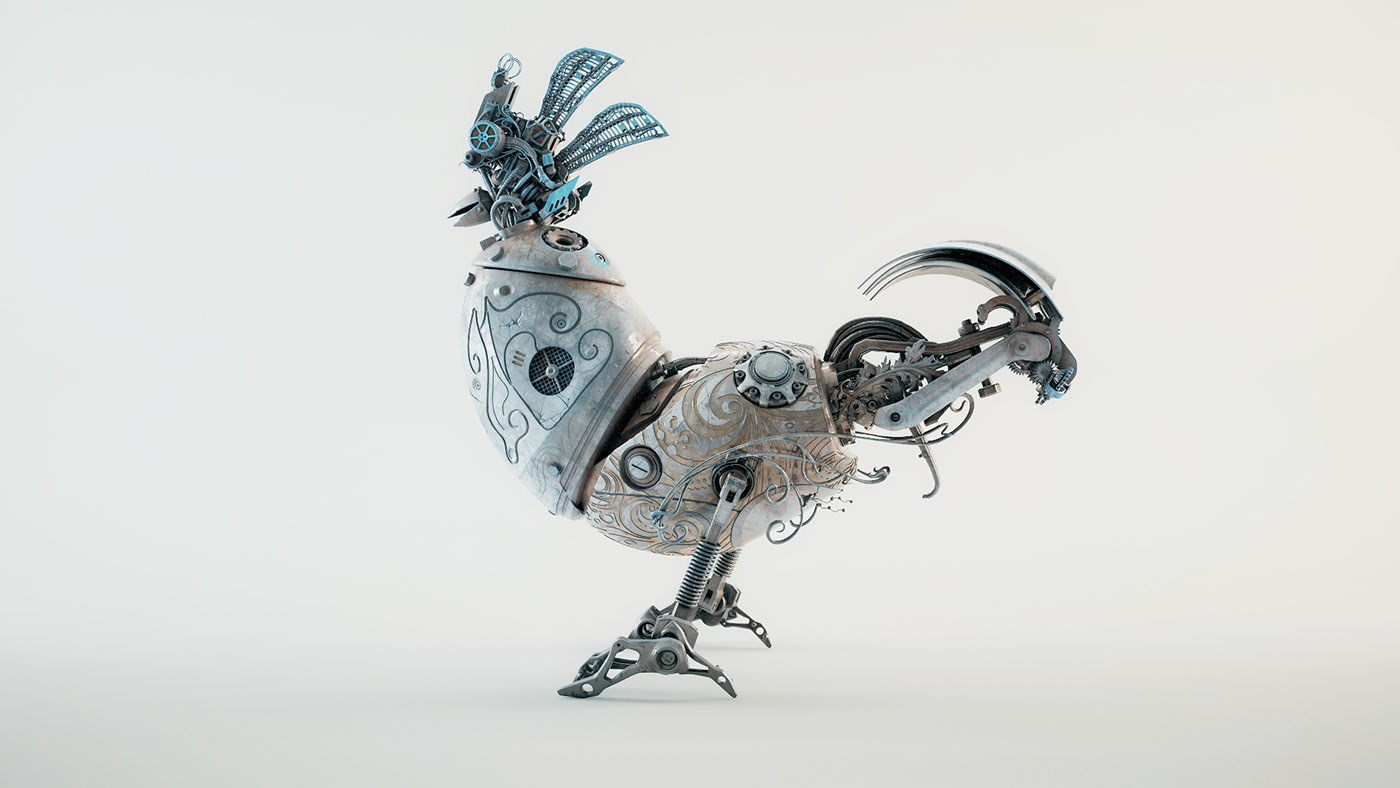 Zbrush，Graffiti，robot，sculpts，