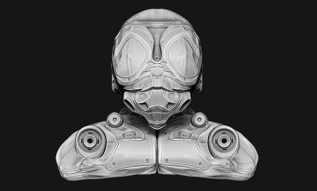 Zbrush，Graffiti，robot，sculpts，