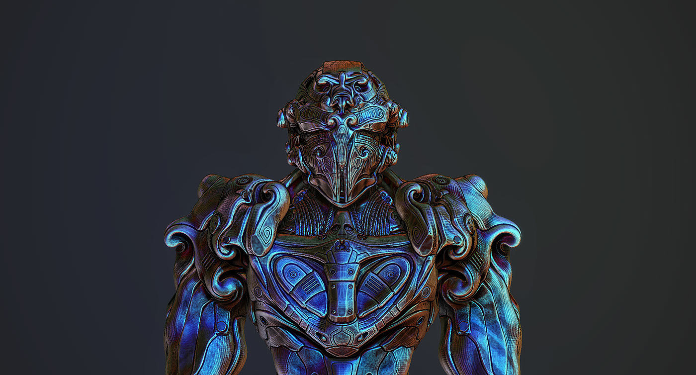 Zbrush，Graffiti，robot，sculpts，