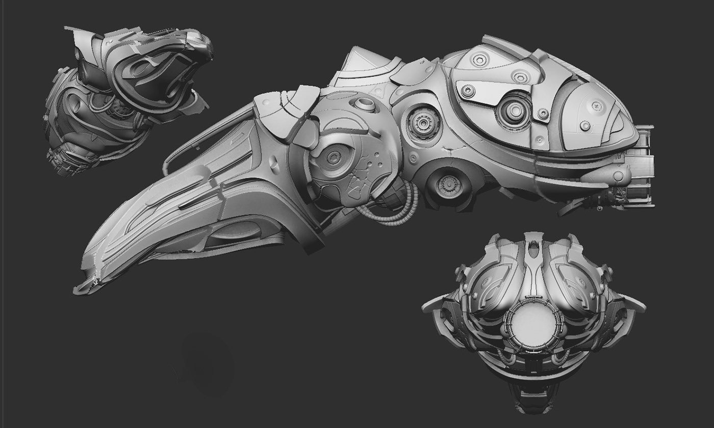 Zbrush，Graffiti，robot，sculpts，