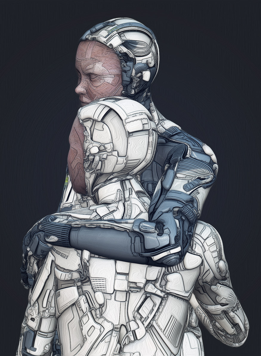 Zbrush，Graffiti，robot，sculpts，