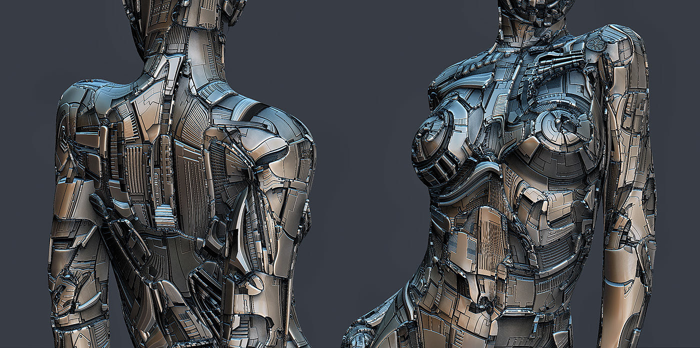 Zbrush，Graffiti，robot，sculpts，